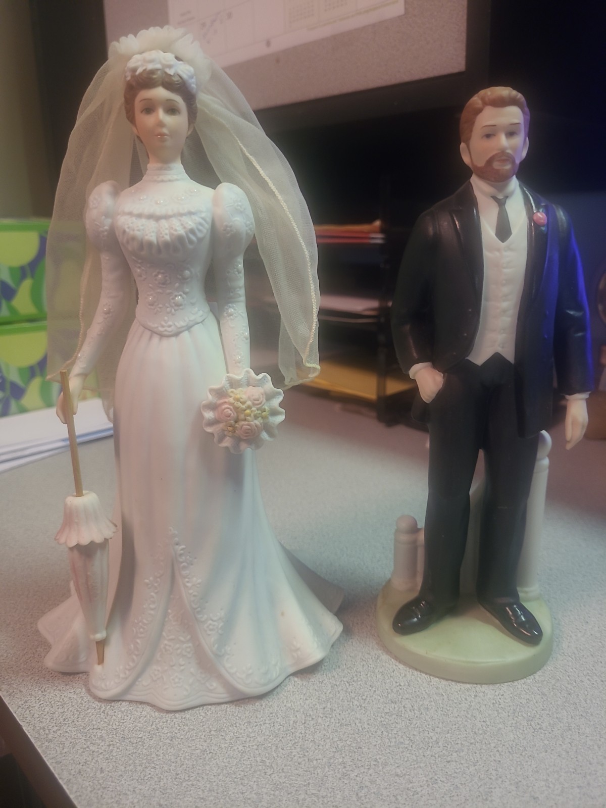 Home Interior’s & Gifts Porcelain Bride & Groom Abigail Rose # 88015-99 & Jon…
