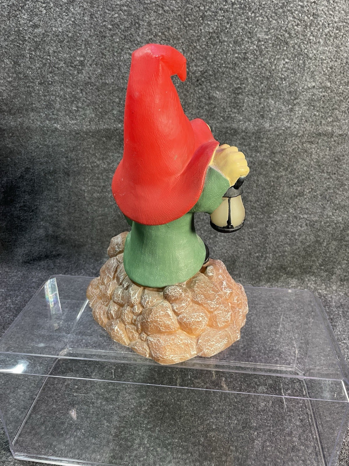 ArtLine Vintage Gnome W Lamp Lights Up Figure 2004 PVC Blow Mold Art Line