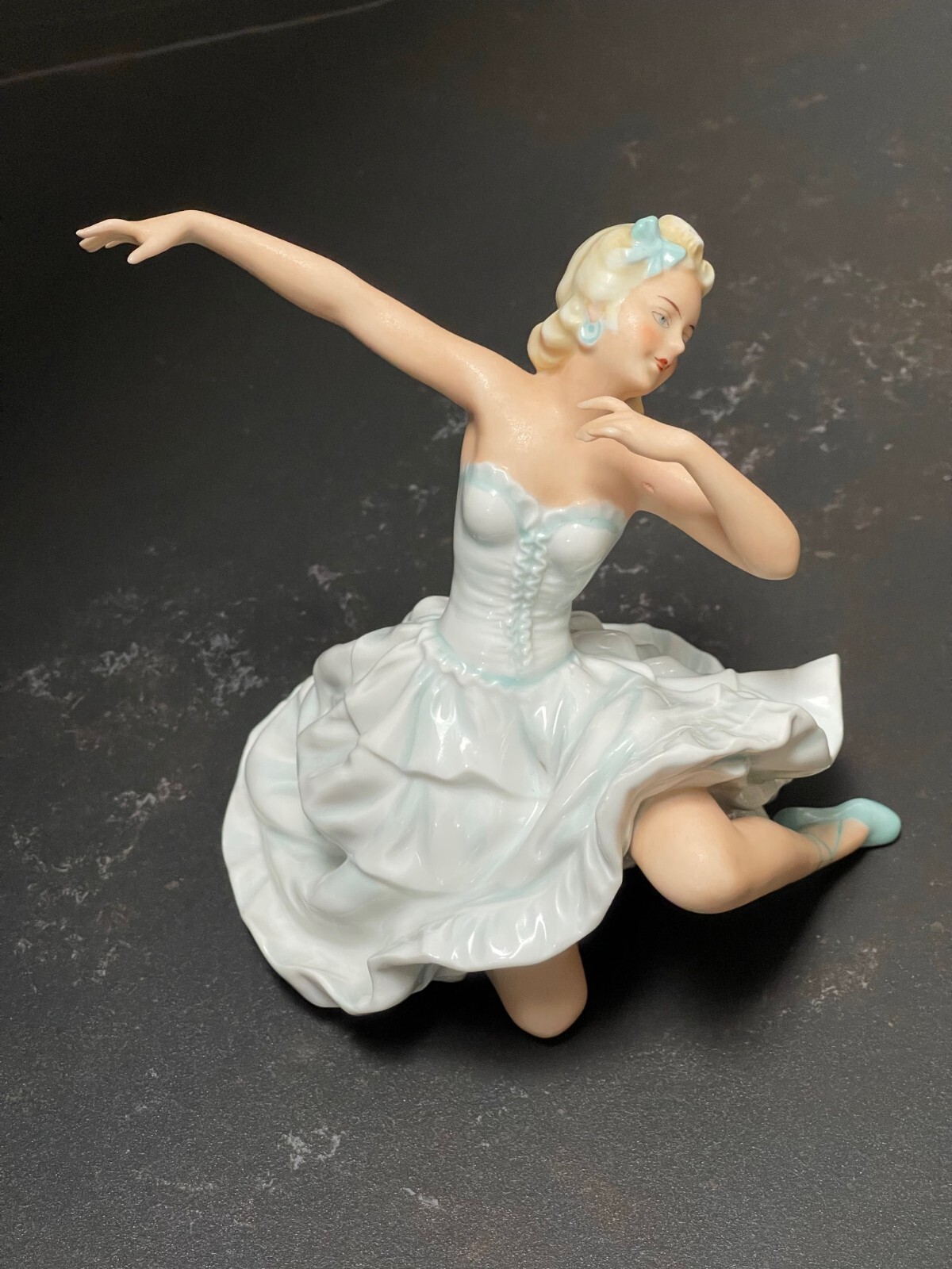 German Porcelain Figurine -Ballerina “UNTERWEISSBACH” Vintage-Small Size