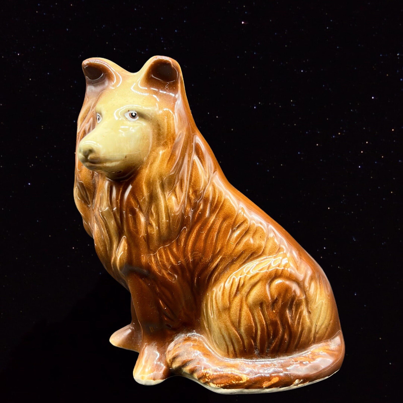 Vintage Ceramic Retriever Figurine Dog Handcrafted Collectibles Brazil 6”T
