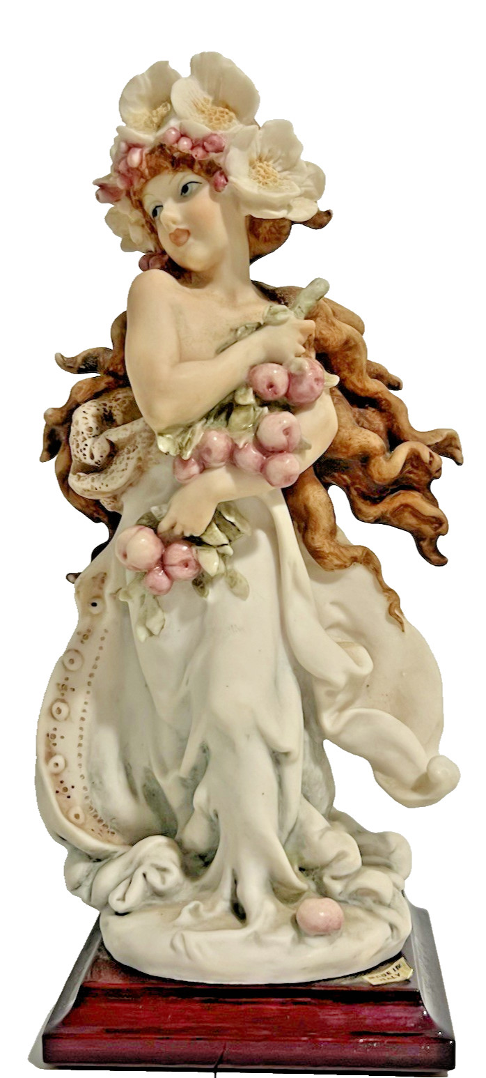 Giuseppe Armani “Summer” Figurine Italy Capodimonte Porcelain Signed 9”