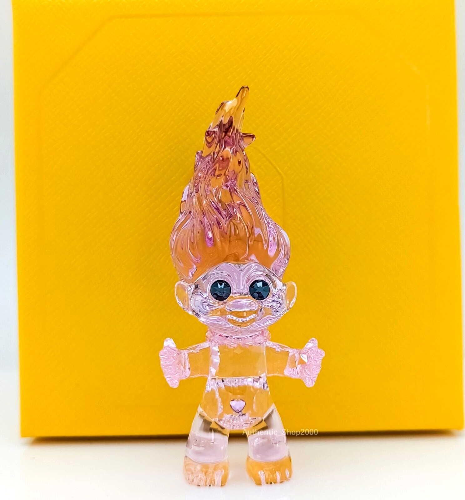 New SWAROVSKI Crystal DreamWorks Good Luck Trolls Pink Troll Figurine 5682657