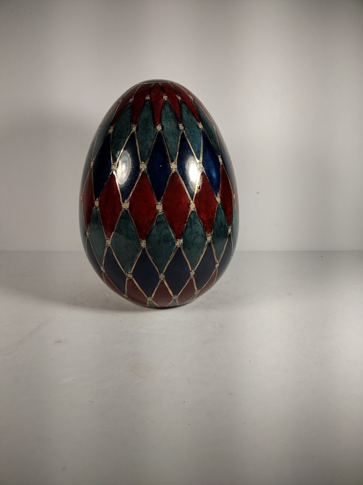 Oriental Accents Vintage Egg Figure Golden Multi-colored Beautiful Egg 1 Lb 2 Oz
