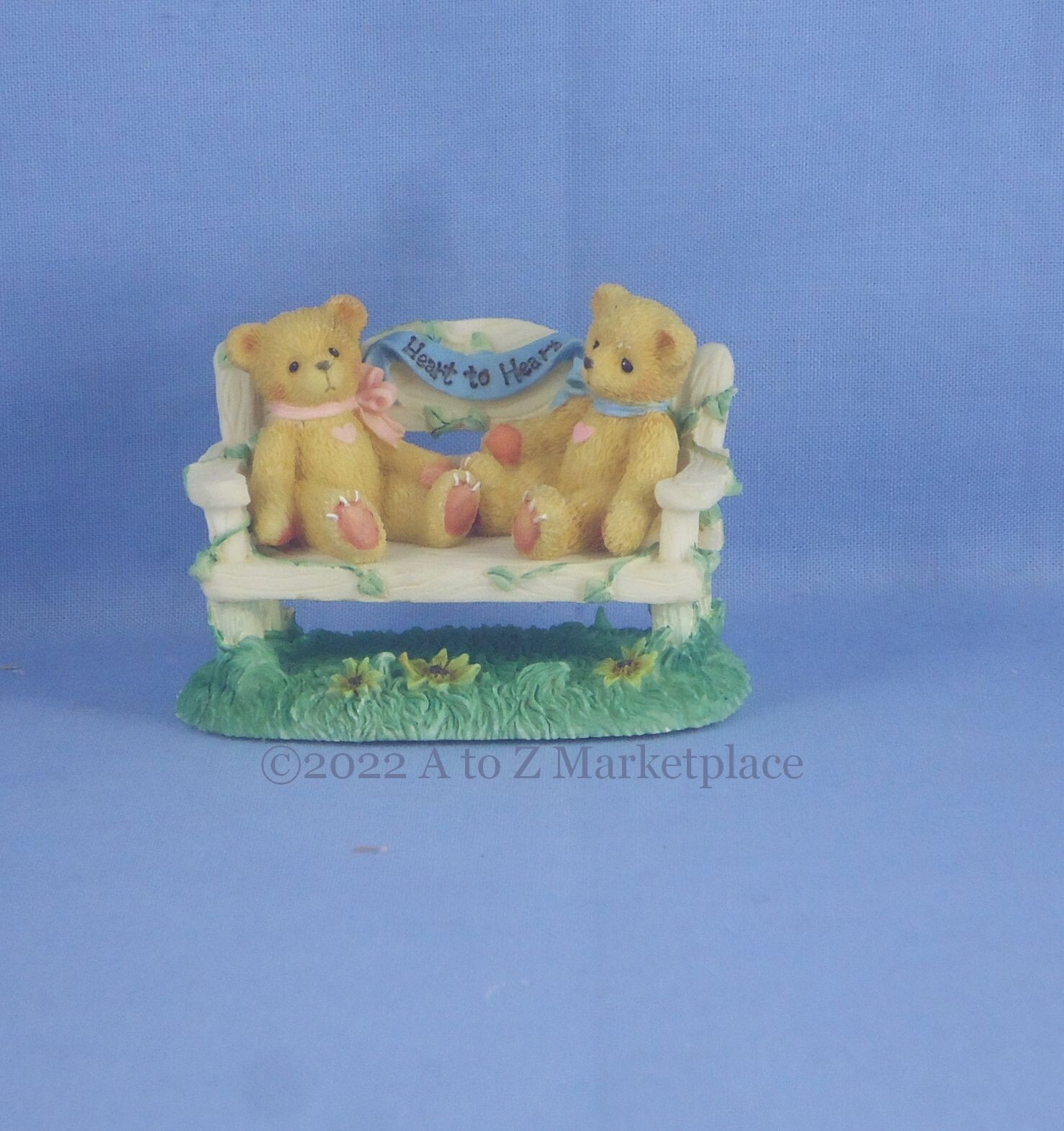 Cherished Teddies Two Bears on Bench CRT240 Event Figure 1996 NOS NIB