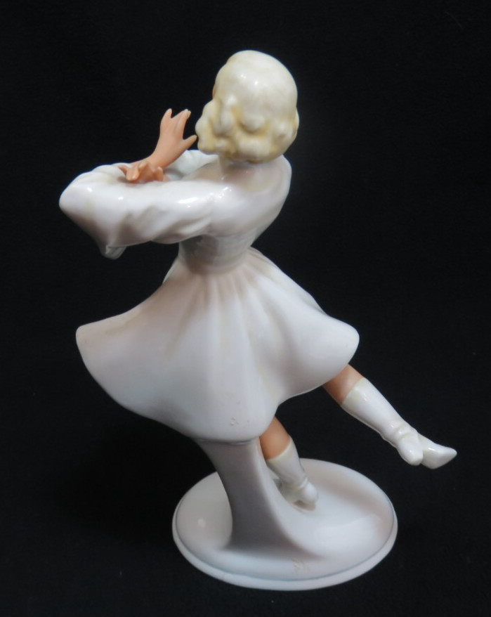 Vintage 1940s Schaubach Kunst Germany Ballerina Art Deco Porcelain Figurine