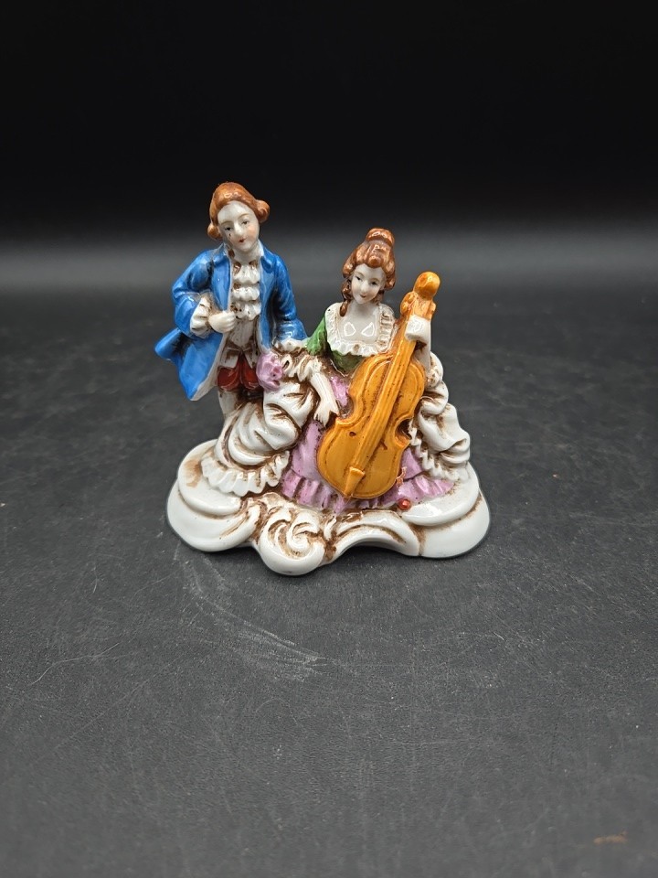 Vintage 1940’s Couple with Cello Figurine Made in Occupied Japan