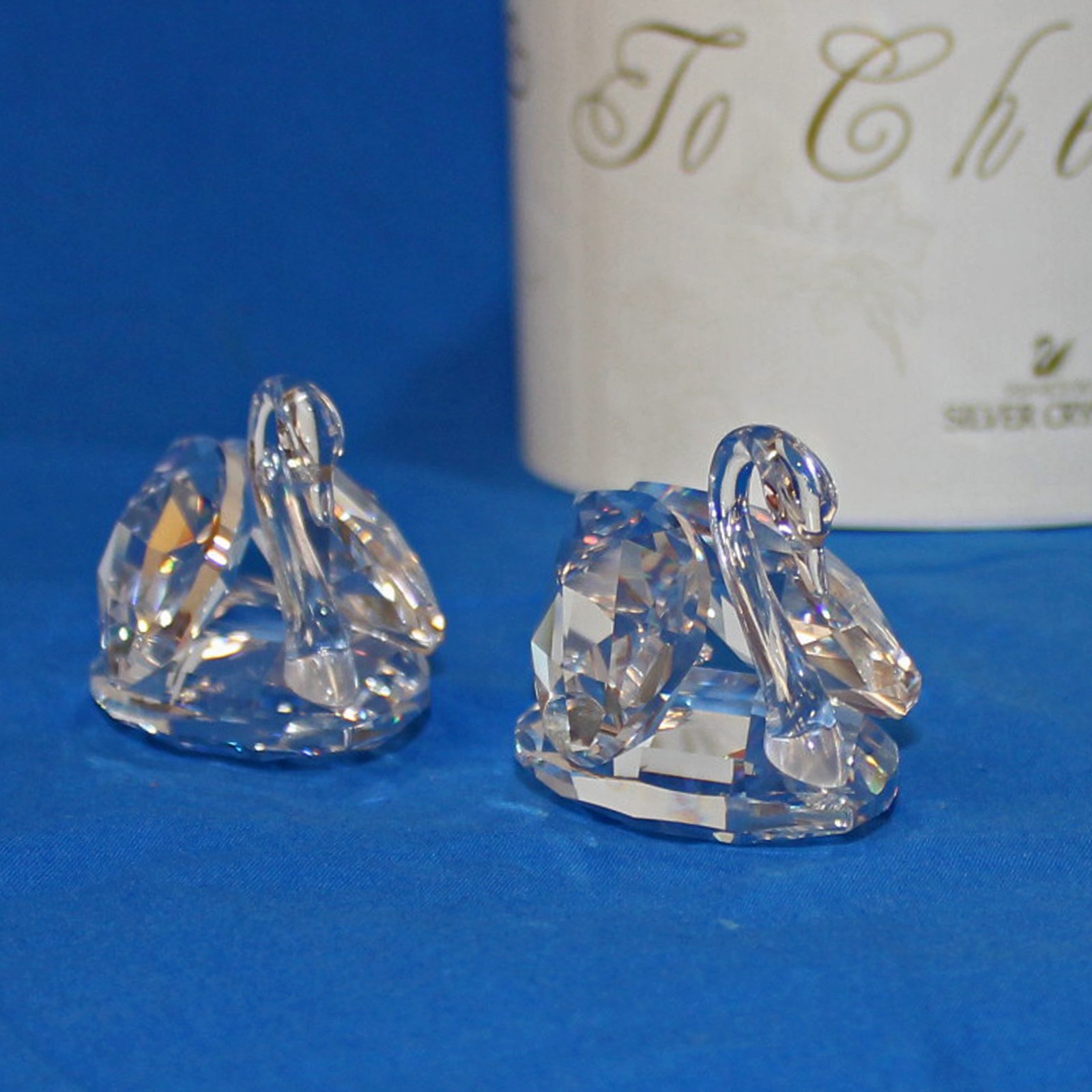 Swarovski Crystal Figurines 283616 ln box Large Swans (Set of 2)