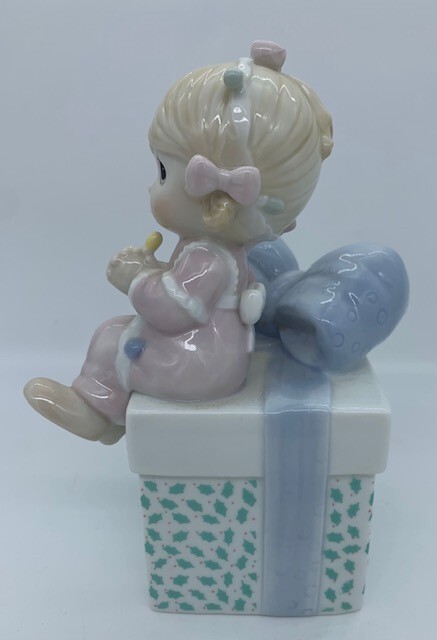 Precious Moments Table Night Light MAY YOUR CHRISTMAS BE DELIGHTFUL VTG 1991