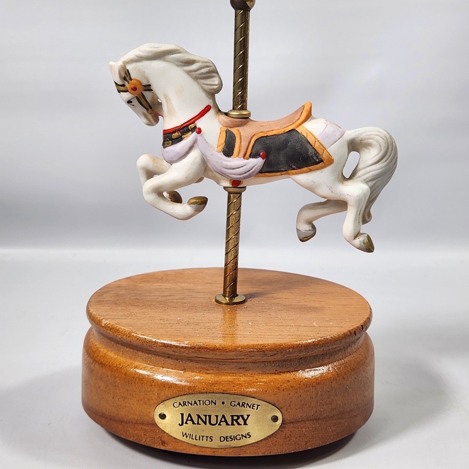Carousel Horse Willitts Designs Musical January birth month/stone/flower