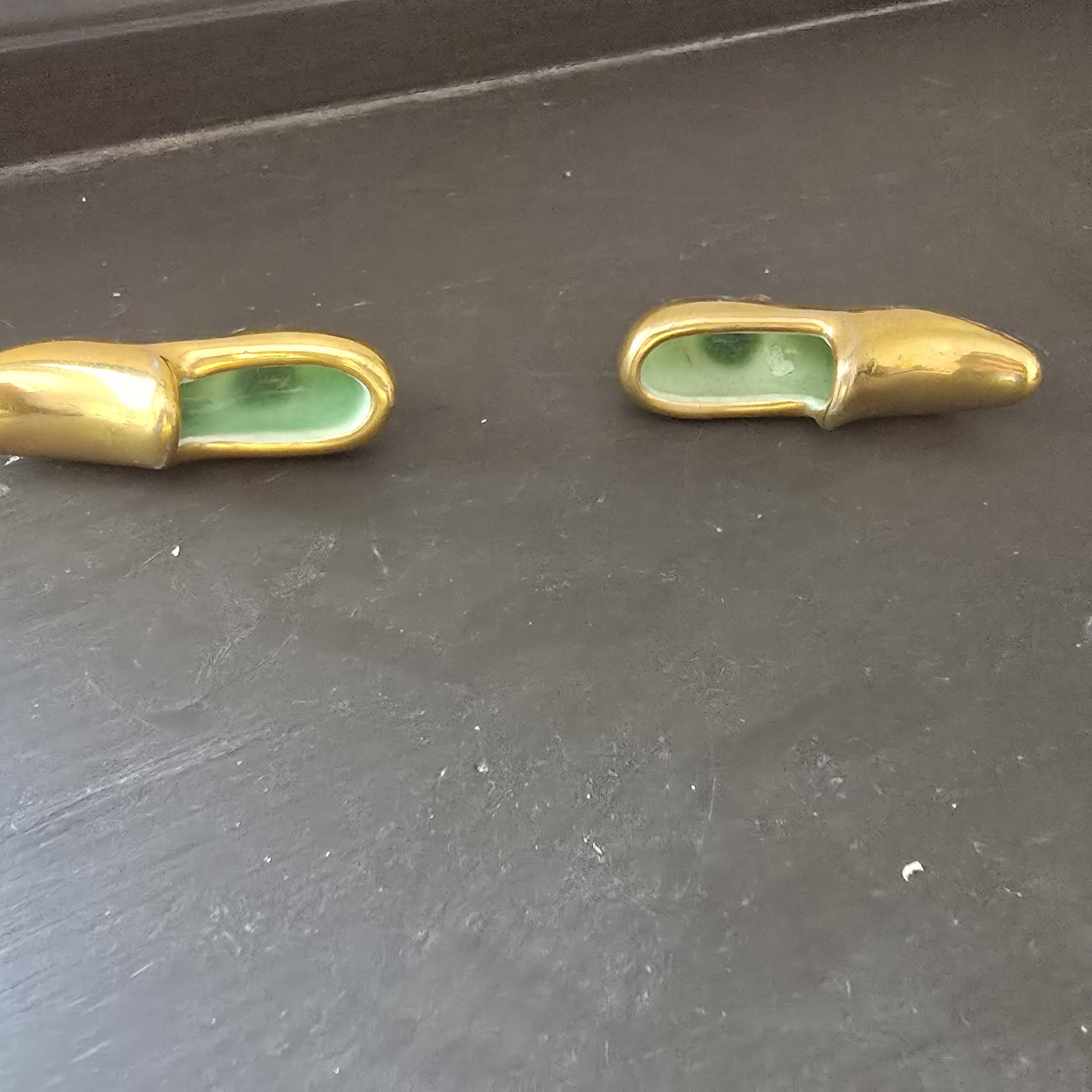 Antique Miniature Gold Shoes
