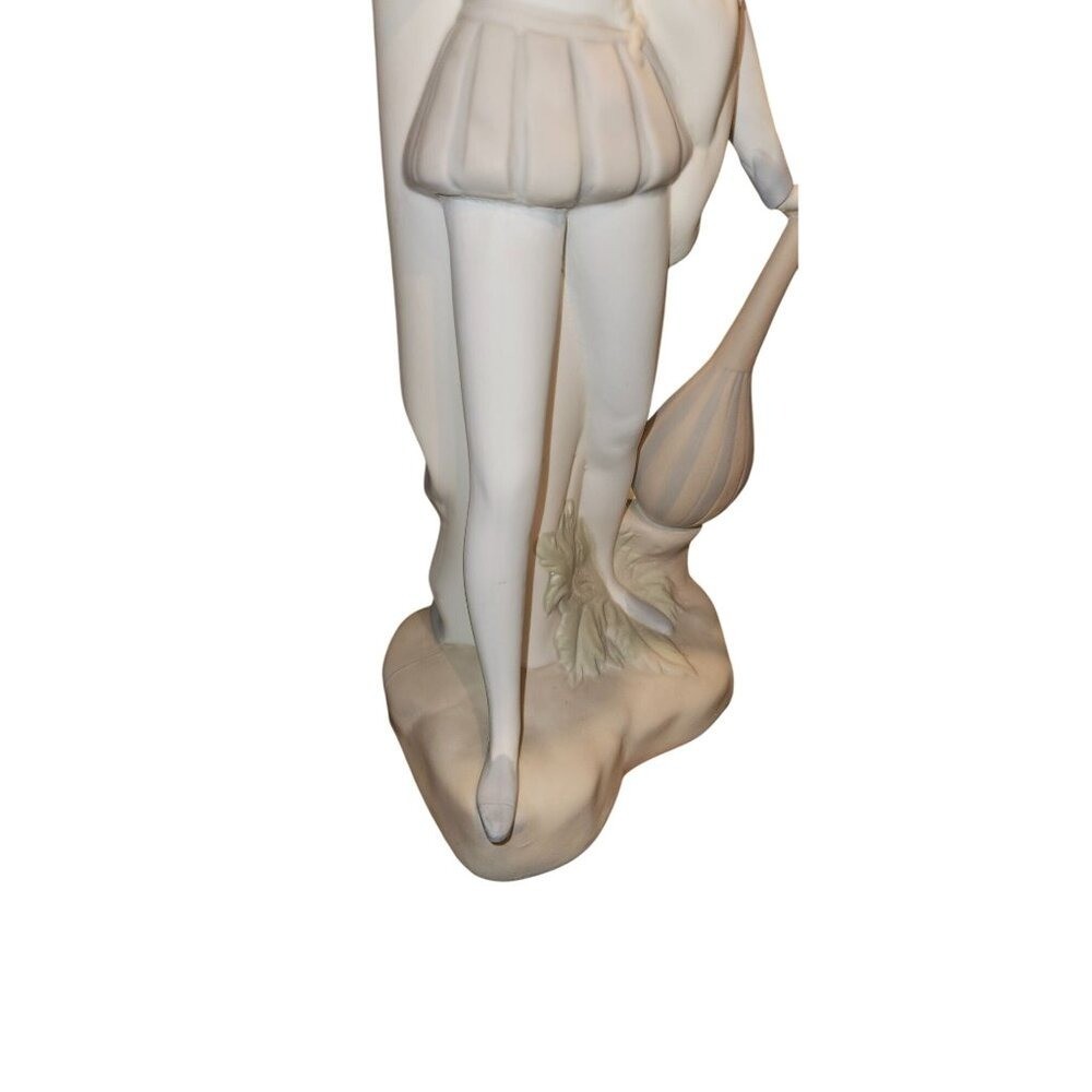 Vintage Figurine Porceval Porcelain Renaissance Minstrel With Lute Made in Spain
