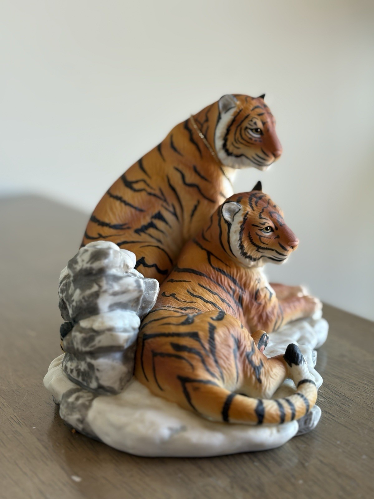 Home Interiors Homco Siberian Tigers Endangered Species 1996 Figurine | With Tag