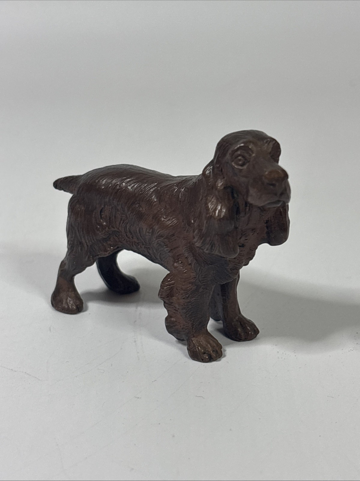 Antique Jennings Brothers JB Art Deco Cocker Spaniel Dog Figurine Bronze Finish