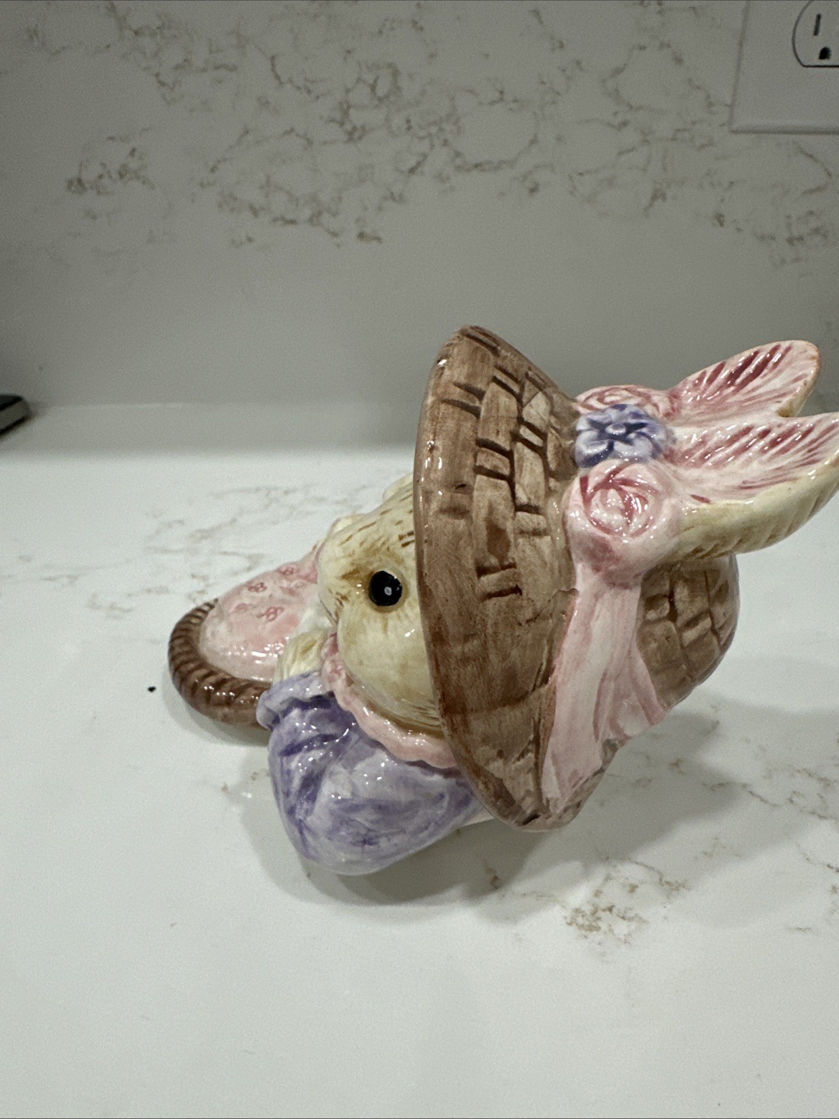 Momma Bunny And Babies Figurine Spring Easter