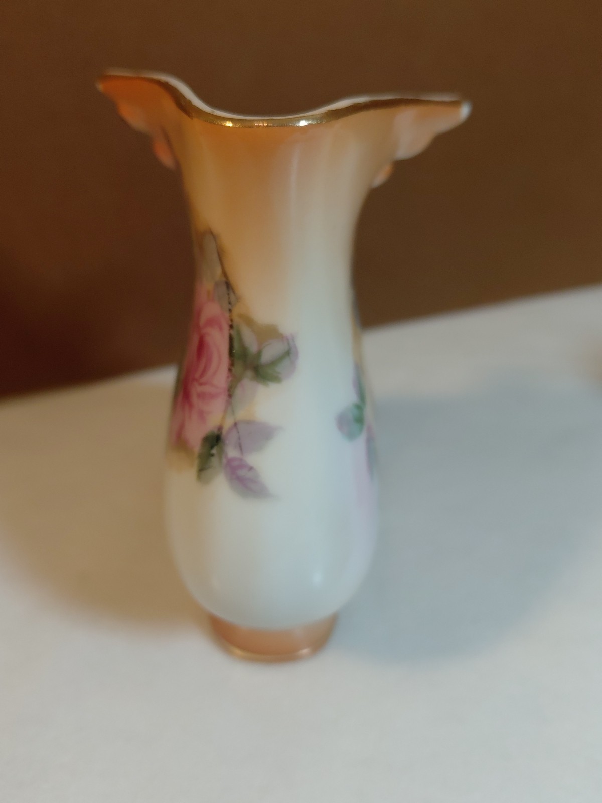 2 Vtg. Ladies Boot/Shoe- RS Porcelain Floral, Fenton Hobnail Milk glass