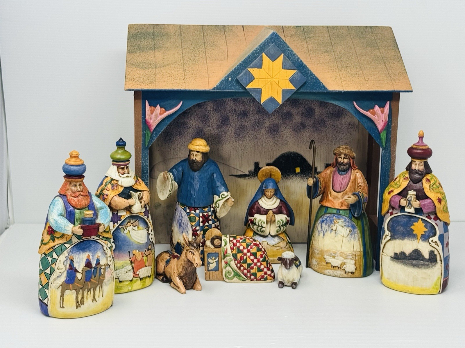 Jim Shore 2003 Joy To The World 10 piece Nativity Set Enesco Heartwood Creek