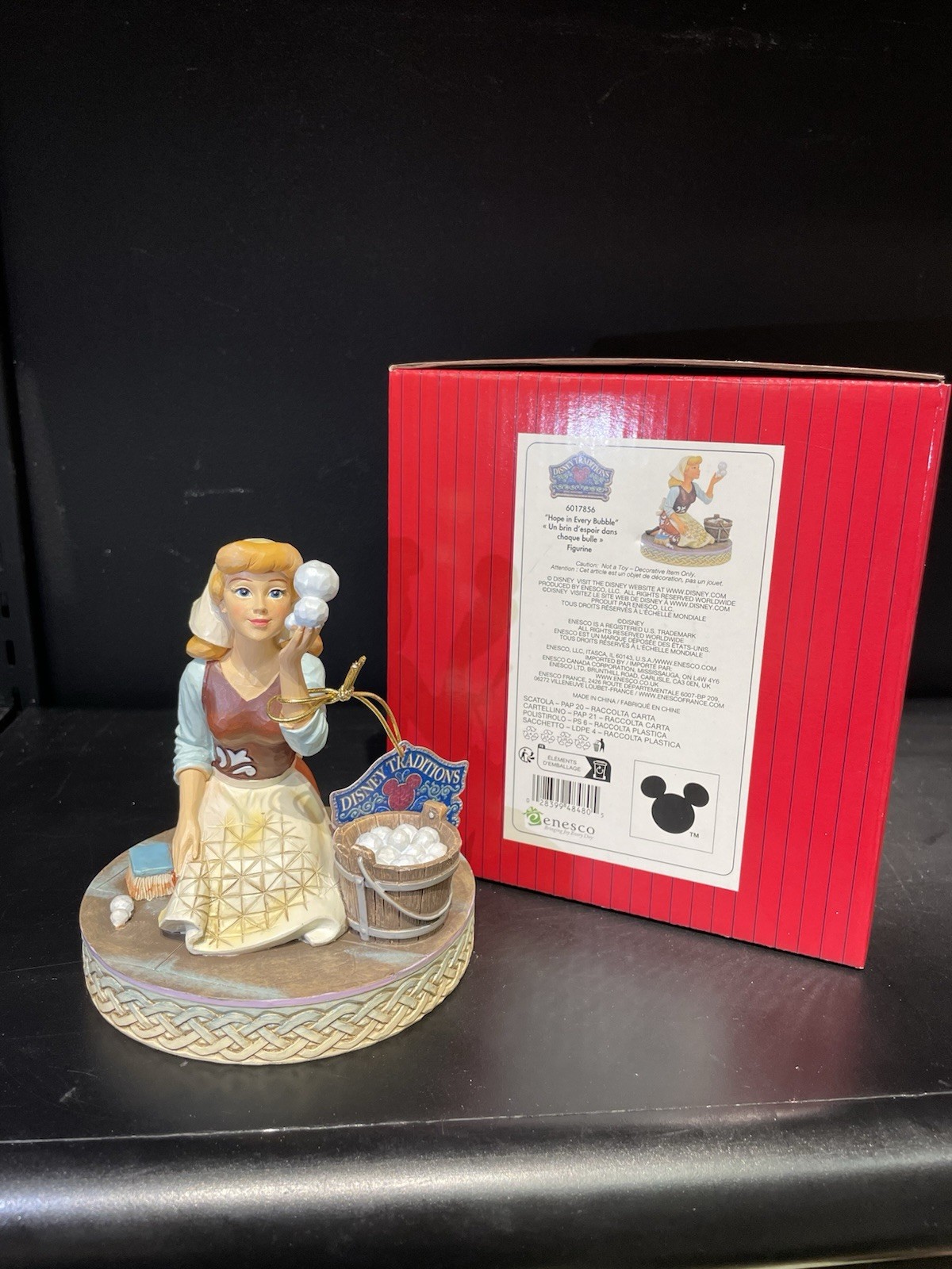 Disney Traditions Cinderella Hope in Every Bubble Figurine 6017856 w Box