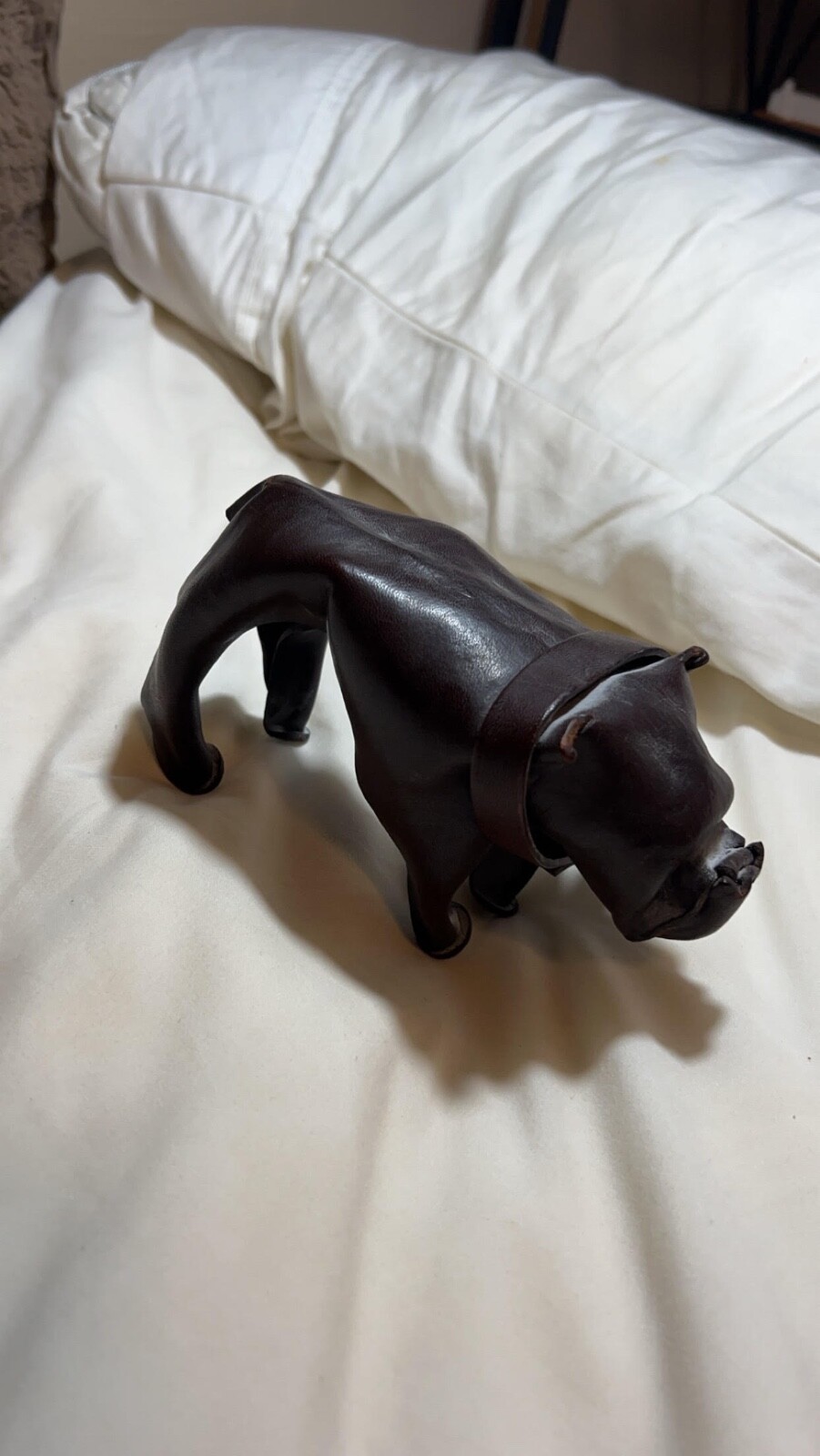 Antique Leather Bulldog, one-of-a-kind piece. PRICE NEGOTIABLE