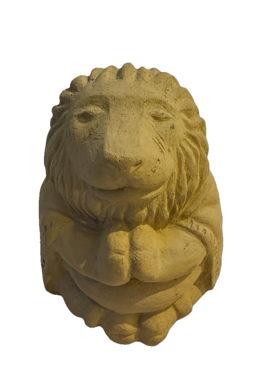 Meditating Animal Zen Lion Designer Stone Inc Figurine Courage Yoga