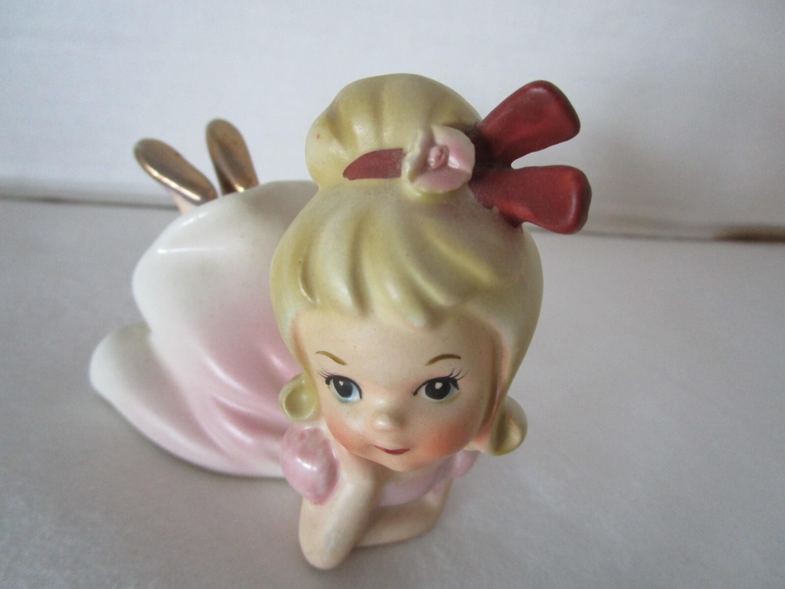 VINTAGE NAPCOWARE C6730 BLOOMER GIRL FIGURINE JAPAN 3 in wide 1950’S
