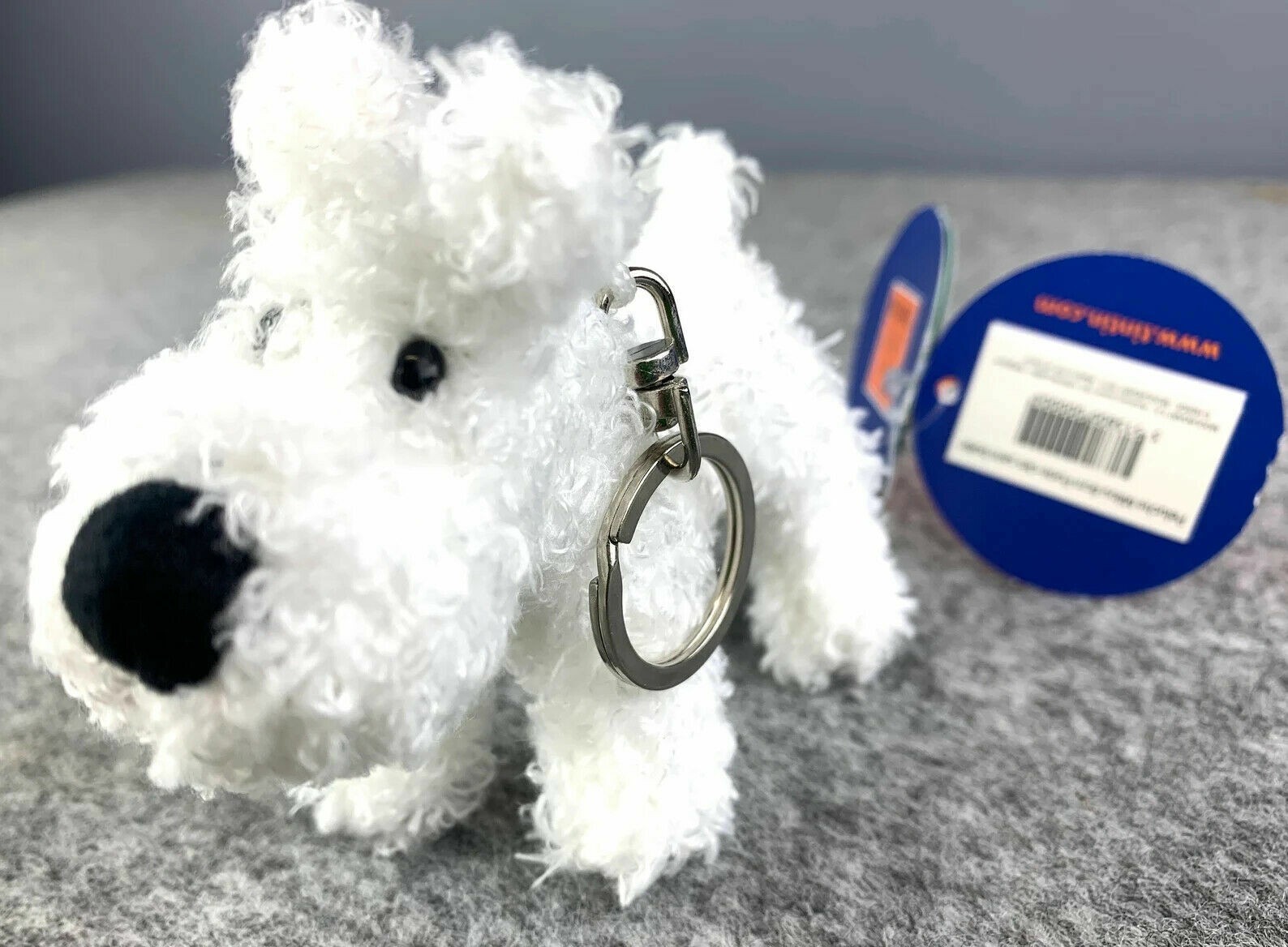 Moulinsart Snowy Plush Soft Toy Key ring: Standing 8cm height Official Tintin
