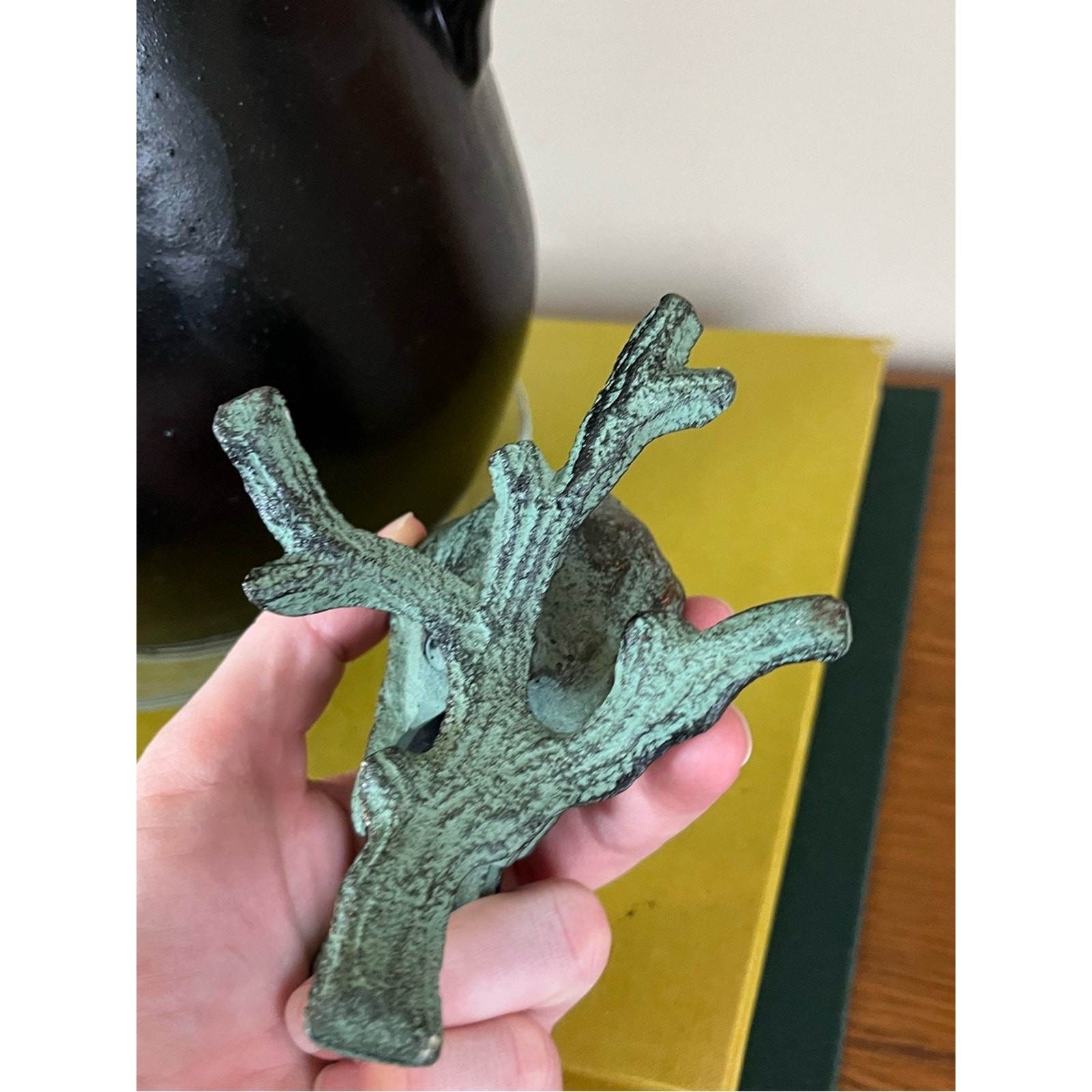 Cast Iron Metal Bird on a Branch