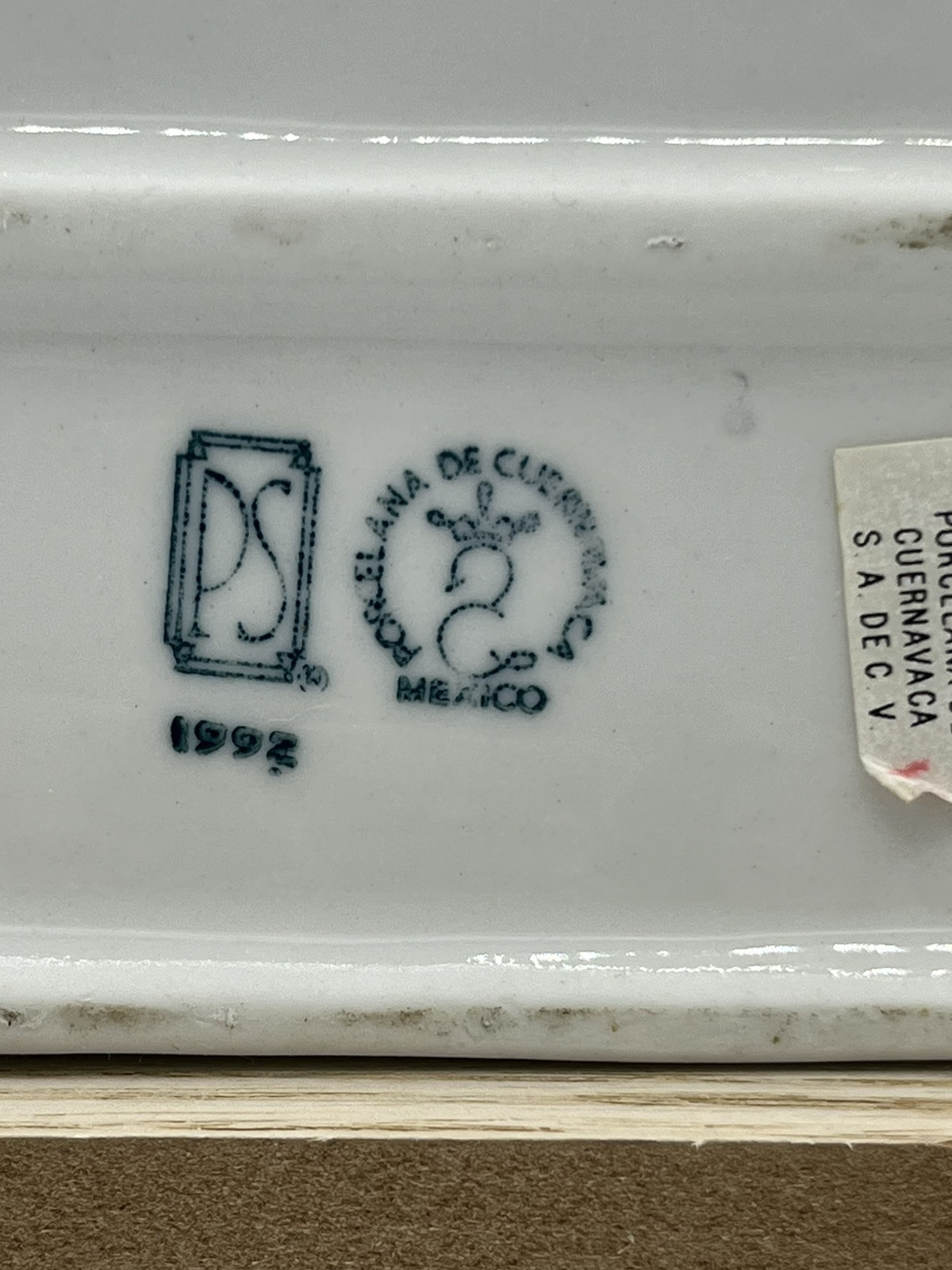 Vtg 1992 Paul Sebastian CUERNAVACA Vintage Porcelain Children Sledding Blue