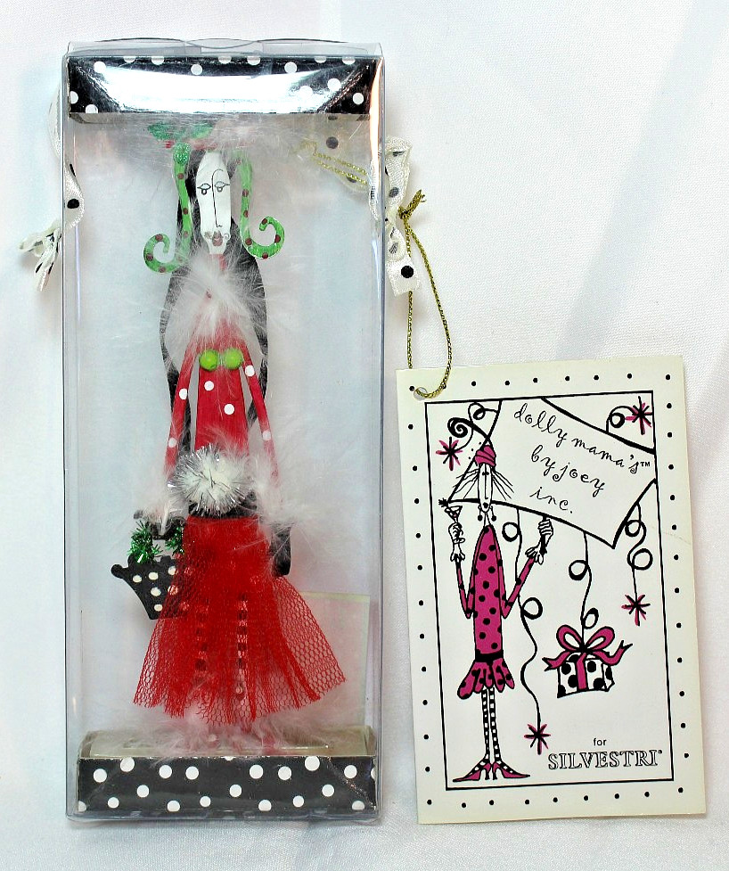 Vintage Dolly Mama’s By Joey For Silvestri “Ho ornament” Ornament New With Tags