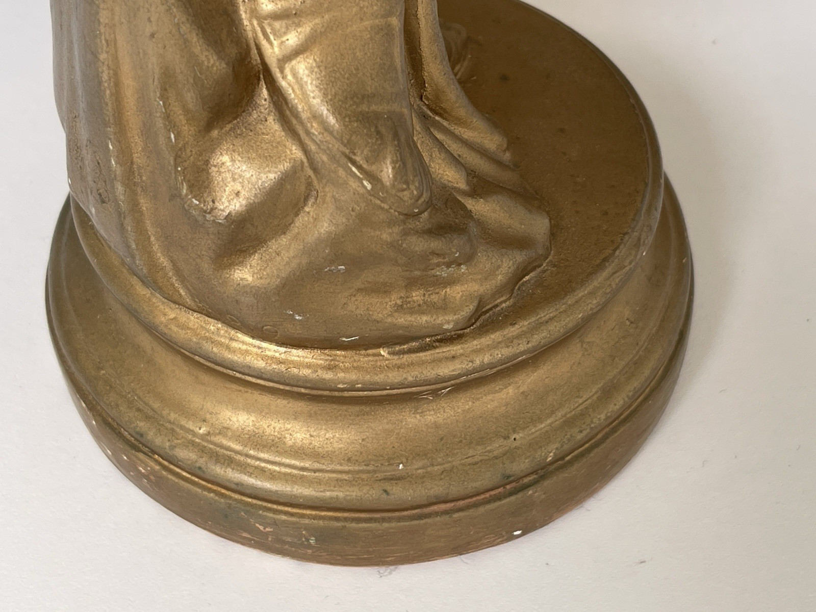 16″ Vintage MCM Artistic Royalties Gold Plaster Roman Greco Goddess Statue #1819
