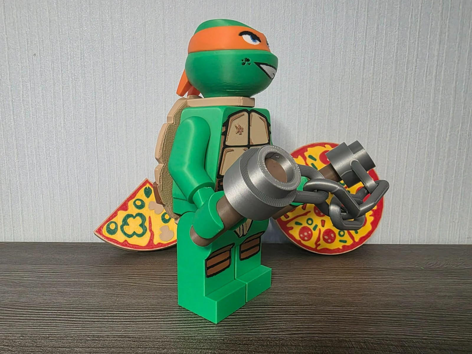 3D Printed – 9” NINJA TURTLE MICHELANGELO FIGURE