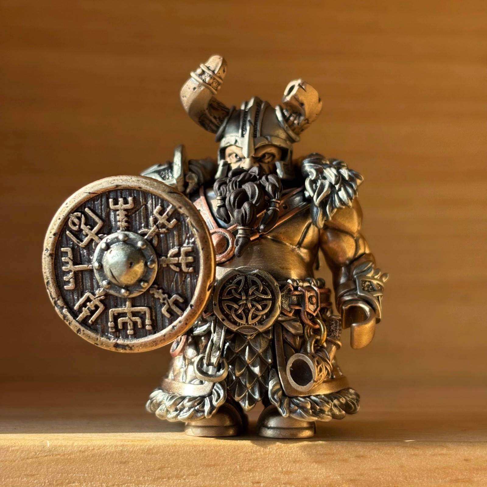 Eirik Shieldnail Viking Warrior Metal Figurine Handmade Gift