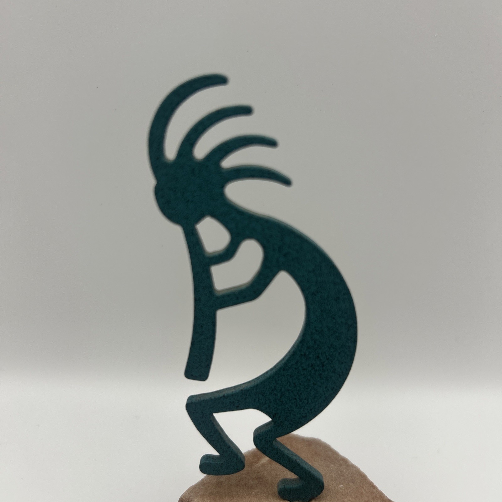 Kokopelli Southwestern Native Sculpture On SandStone Native American Art 4”