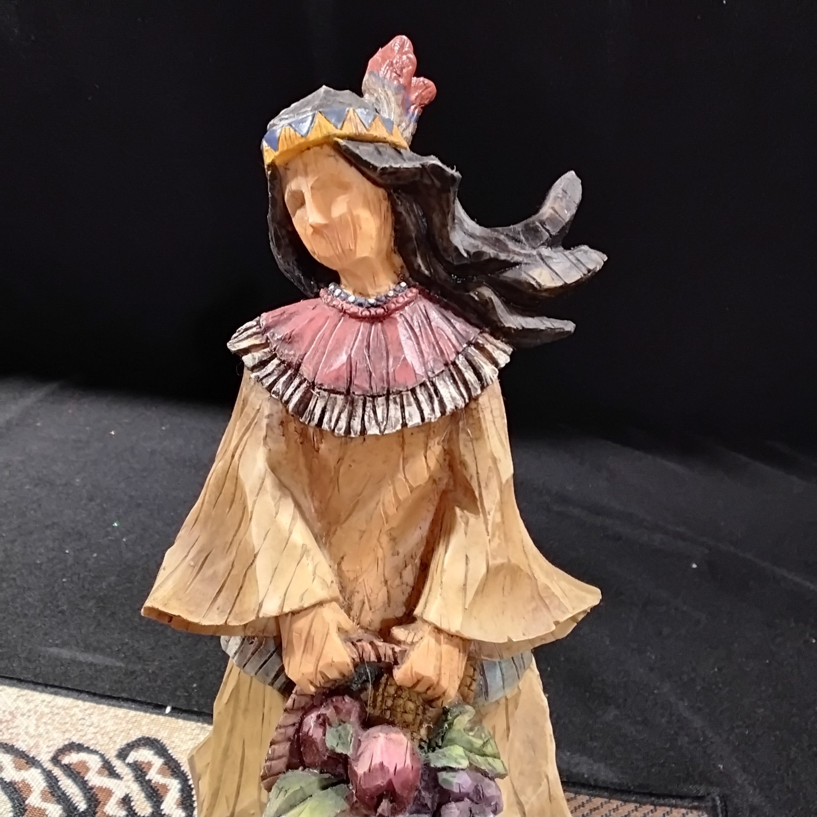 Ganz Pacific Rim STYLE Resin Indian Figurines Thanksgiving Decor Vintage 10″
