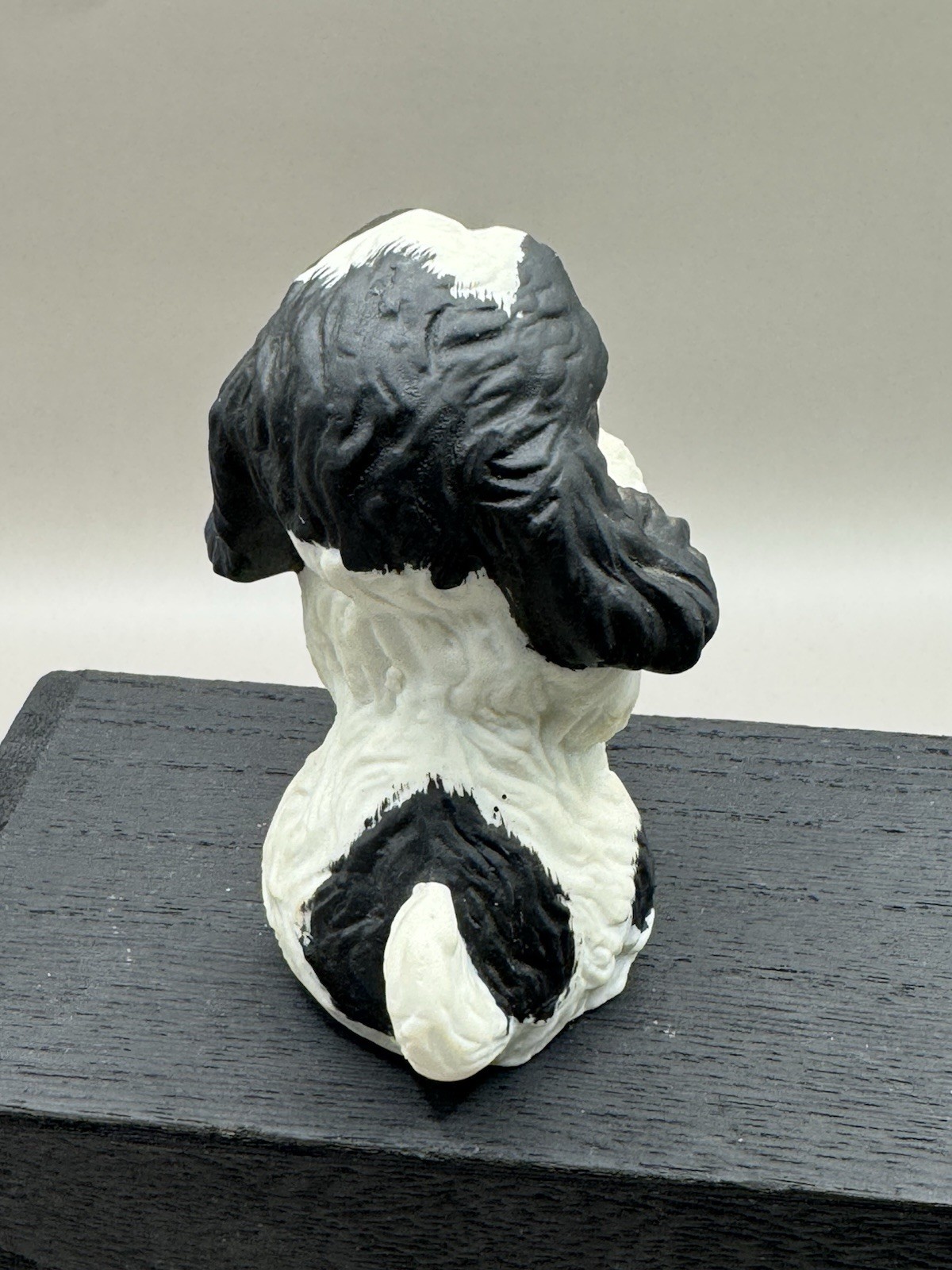 Home Interior HOMCO Set of 2 Black & White DOG Figurines Spaniel Puppies