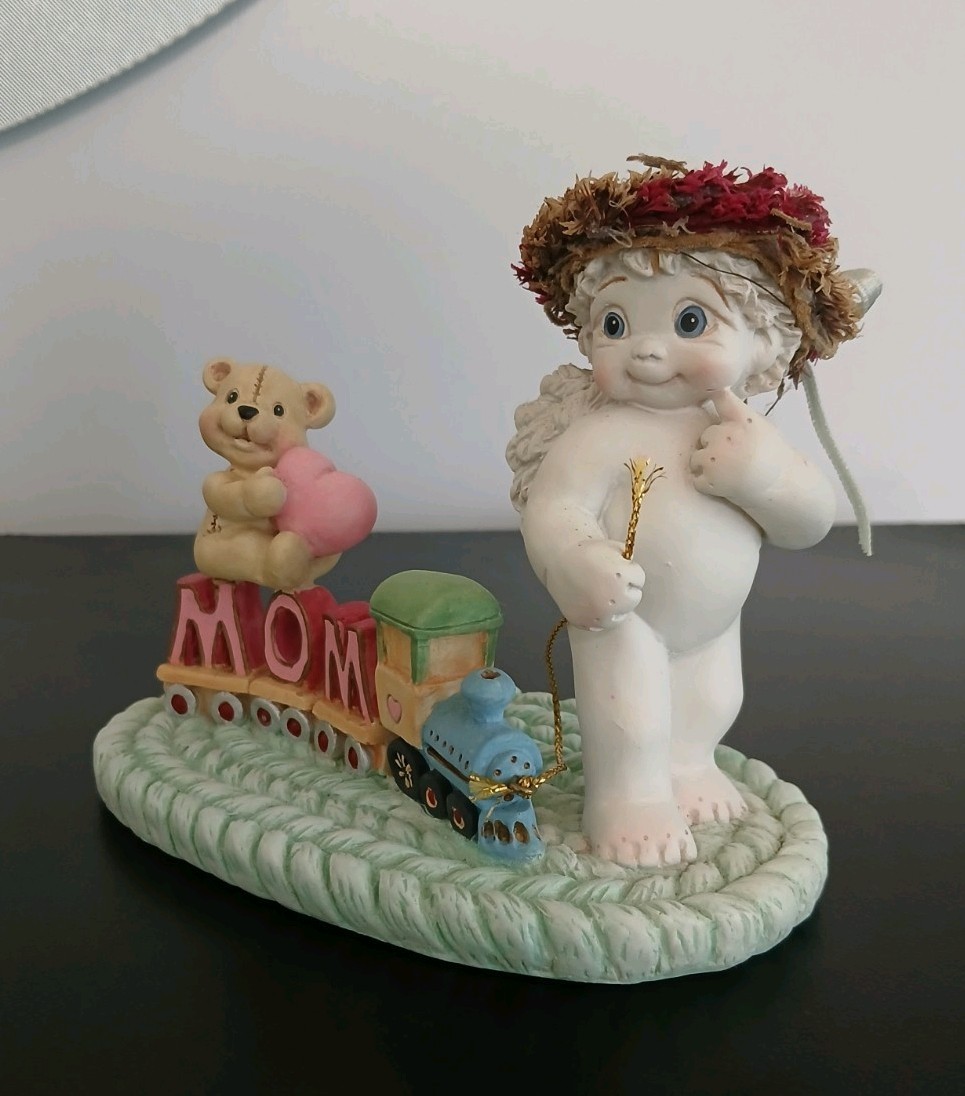 Vintage Dreamsicles “On The Right Track” 2000 Figurine 11580 Signed White Multi