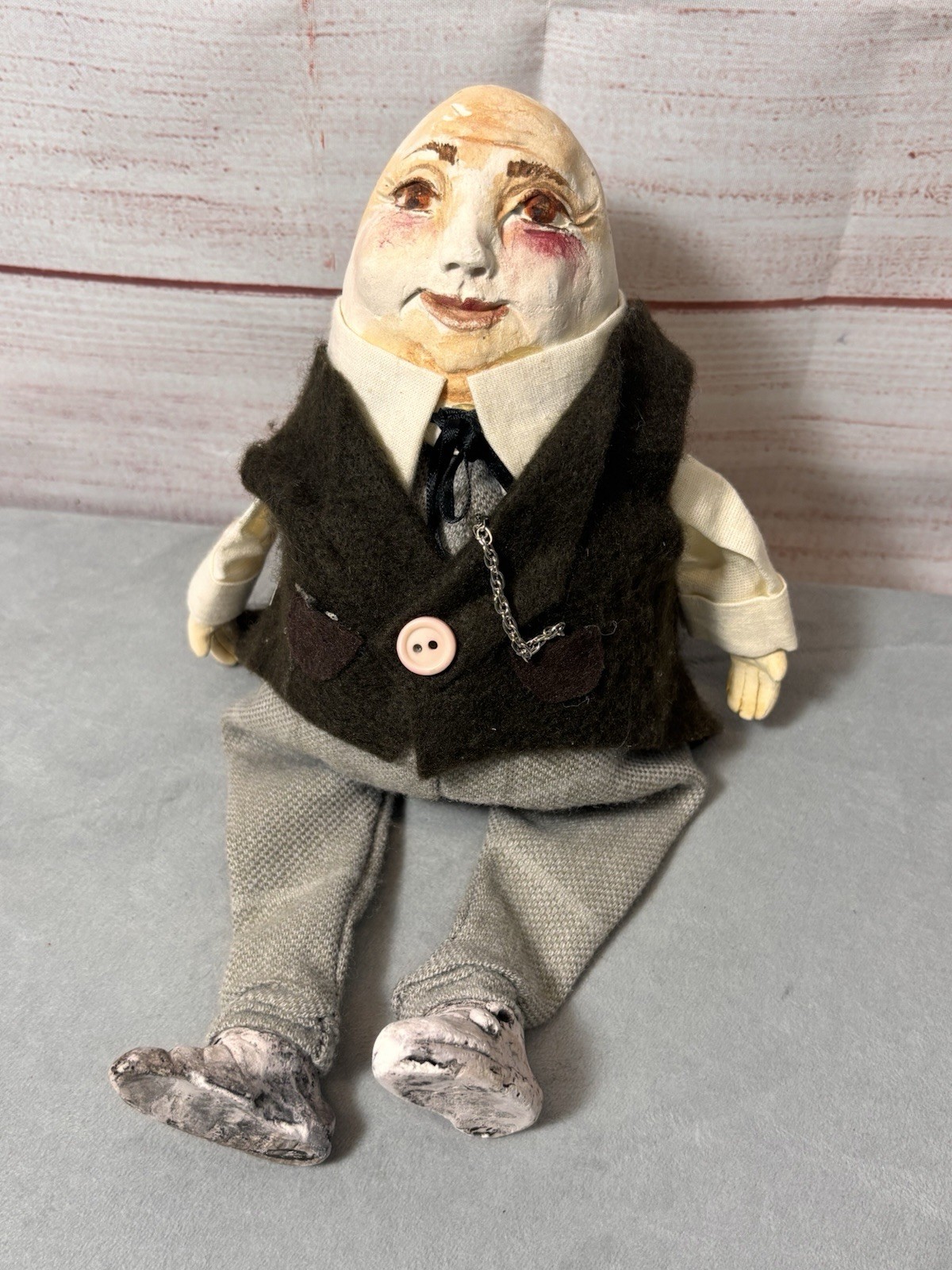 Handmade Humpty Dumpty Made Of Clay Whimsical Story Time