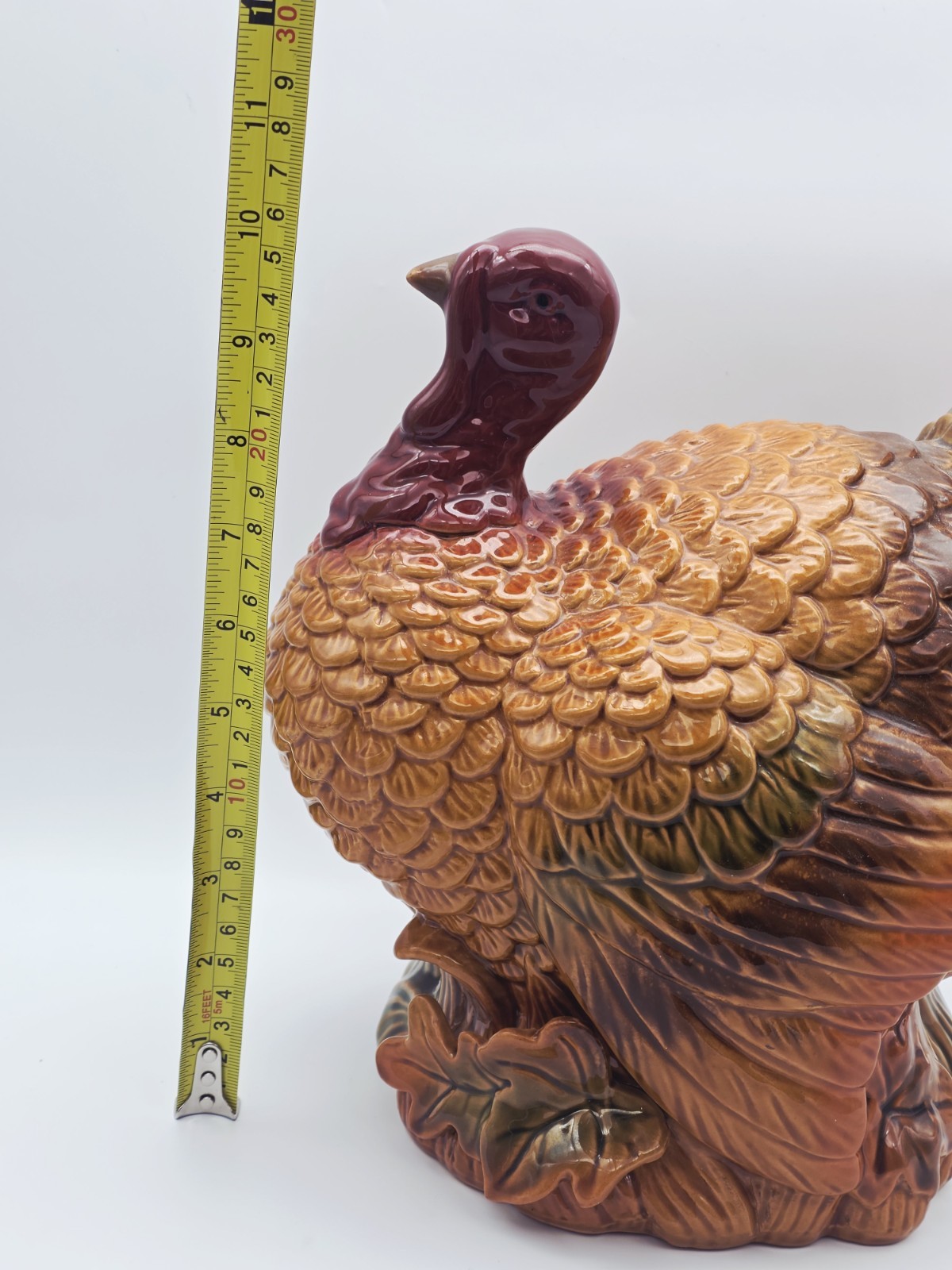 Large Glazed Ceramic Thanksgiving Turkey Centerpiece Colorful HOME ACCENTS.