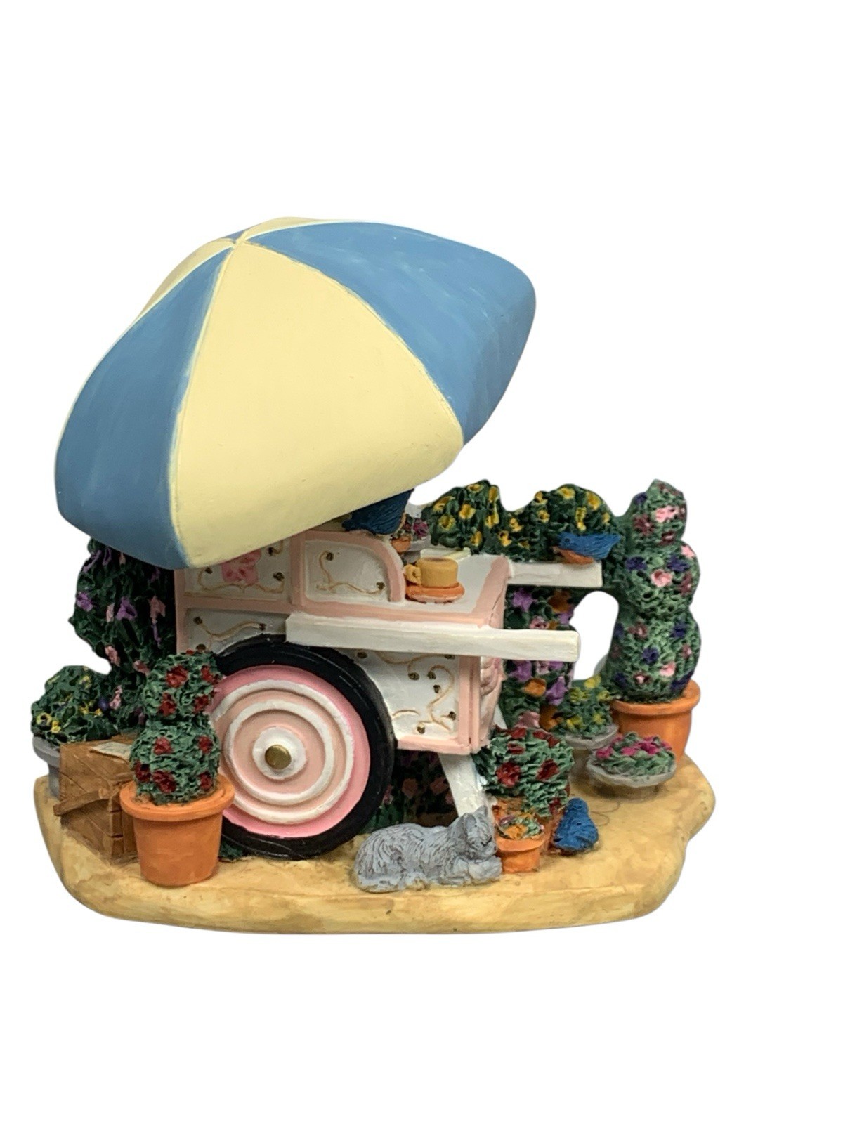 Brian Baker Collection Under The Brawley Flower Cart Figurine / Wall Plaque