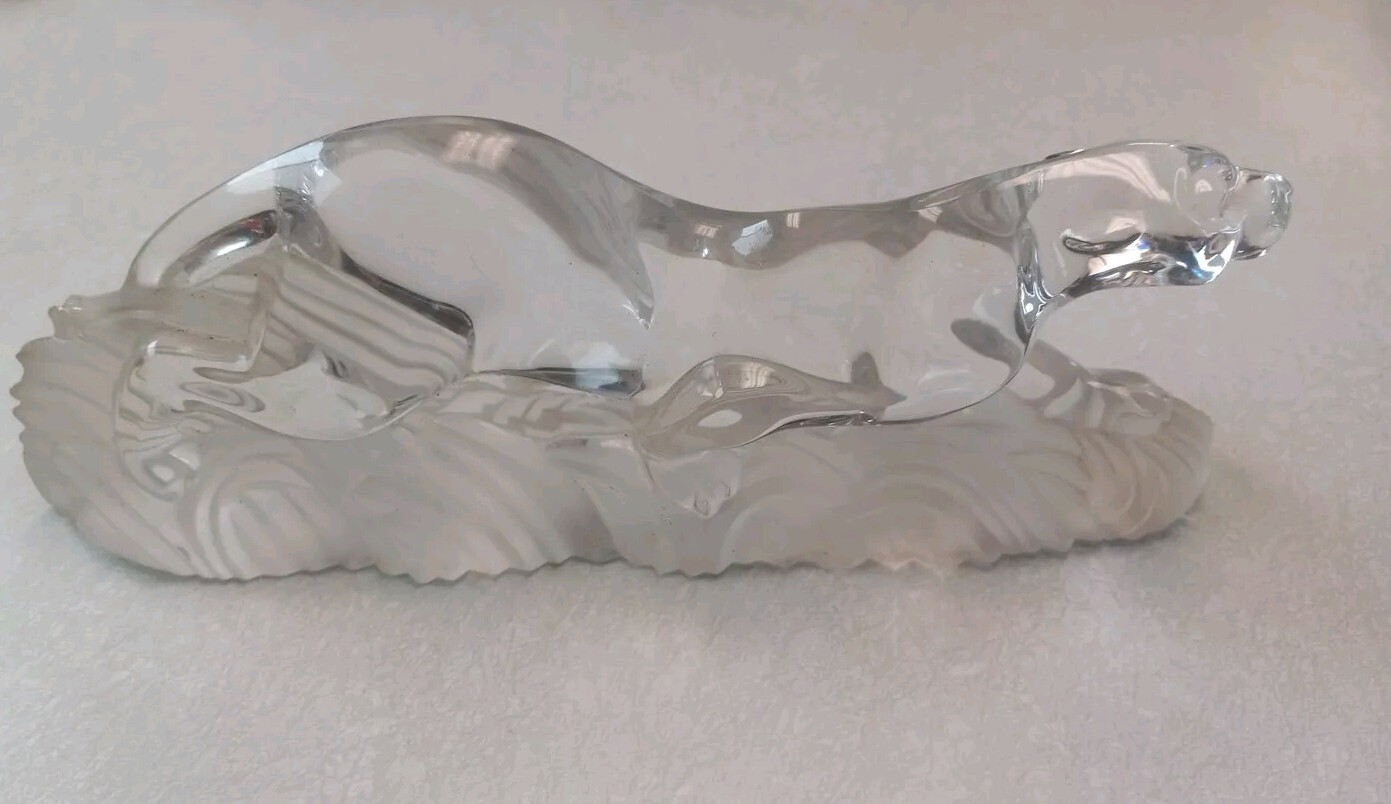 Vintage Lenox Classics Lead Fine Crystal Jaguar Panther Figurine Germany 1995