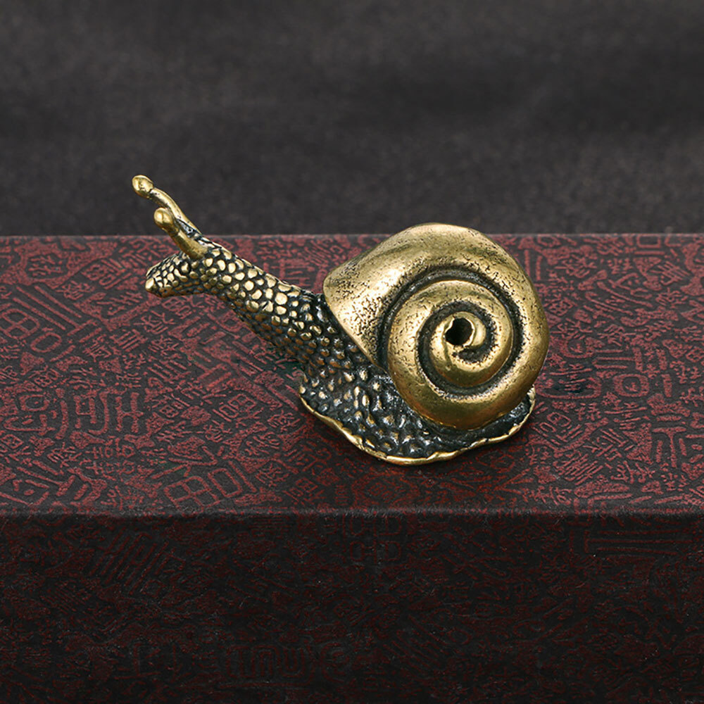 Solid Brass Snail Figurines Statue Home Office Decoration Animal Figurines Gifts