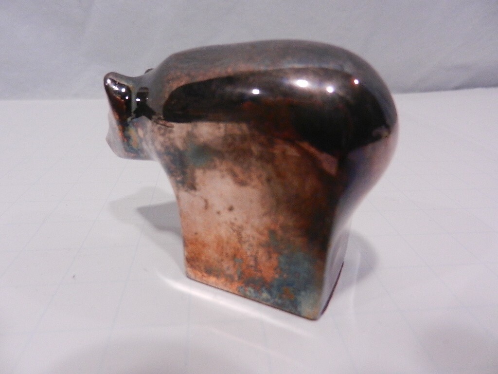 Vintage Mid Century Style Bear Paperweight Figurine DANSK Silverplate Designs