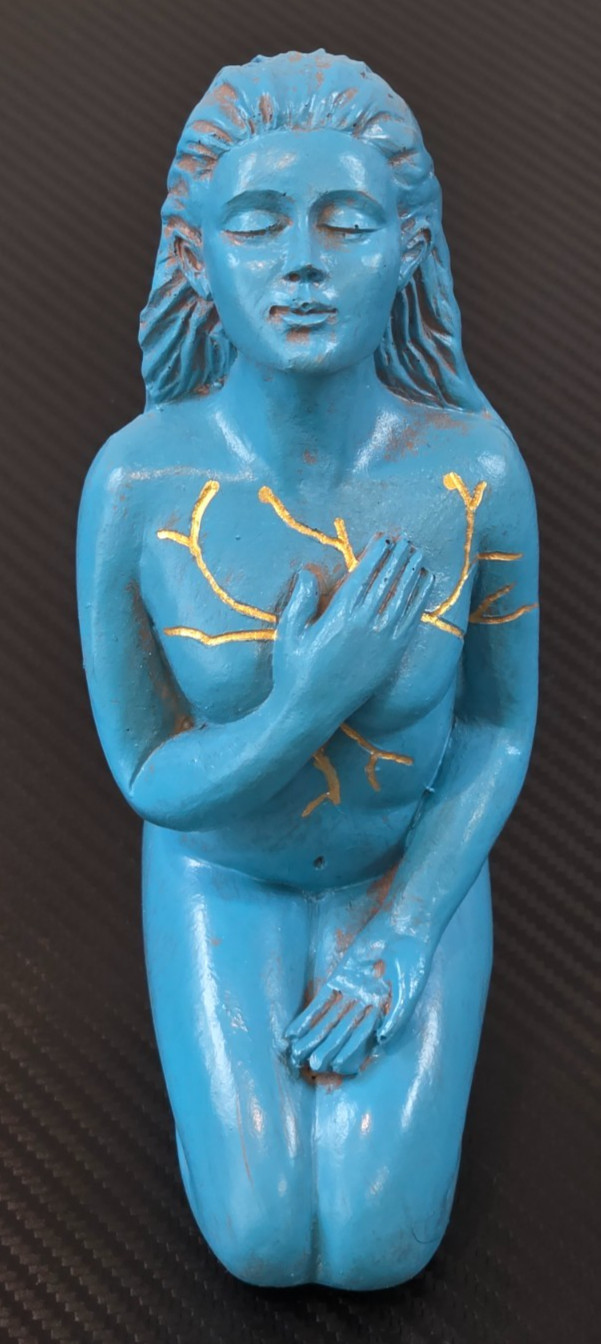 Self Love & Shaping Spirit Godness Sculpture 5″ Healing Goddess Sculpture Blue