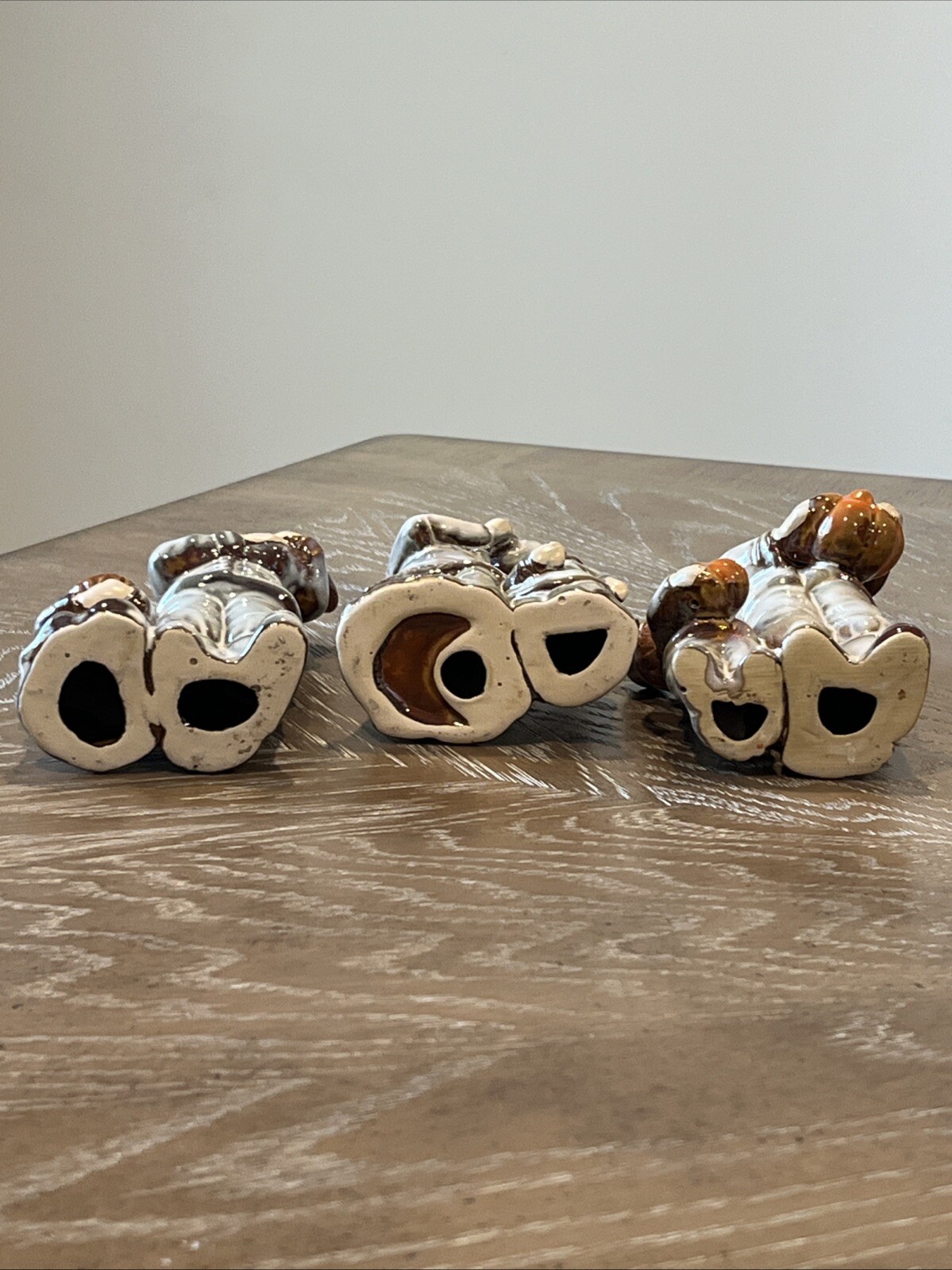 Thanksgiving Porcelain Figurine Pilgrim Family Holding Pumpkin Corn 7” Set Of 3