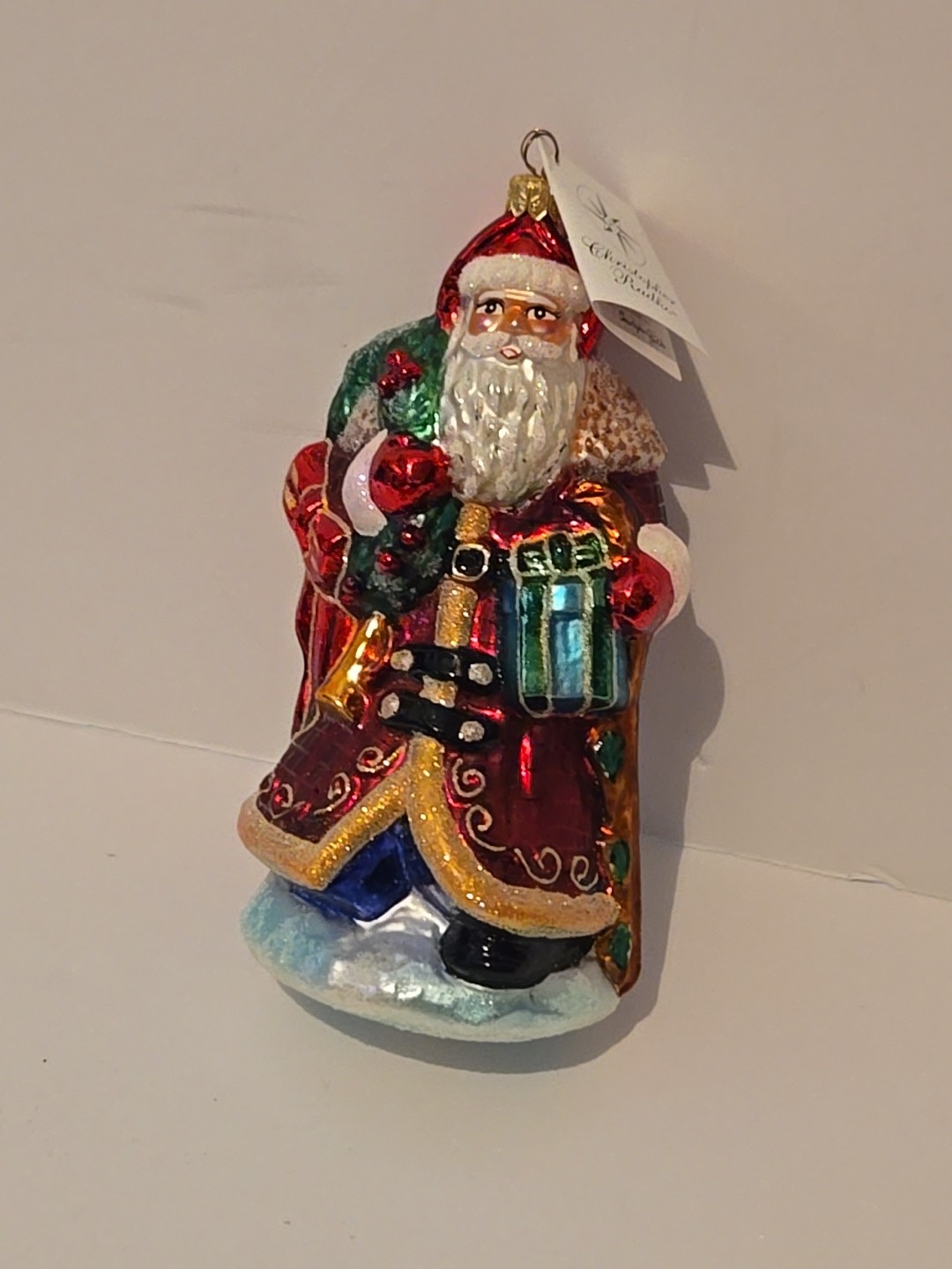 Christopher Radko VINTAGE RUBY RED SANTA 99-300-0 Ornament 1999