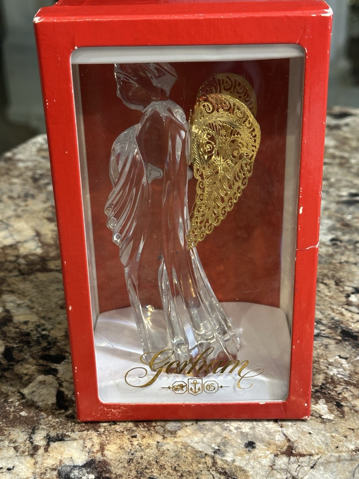 Gorham crystal angel with Wings