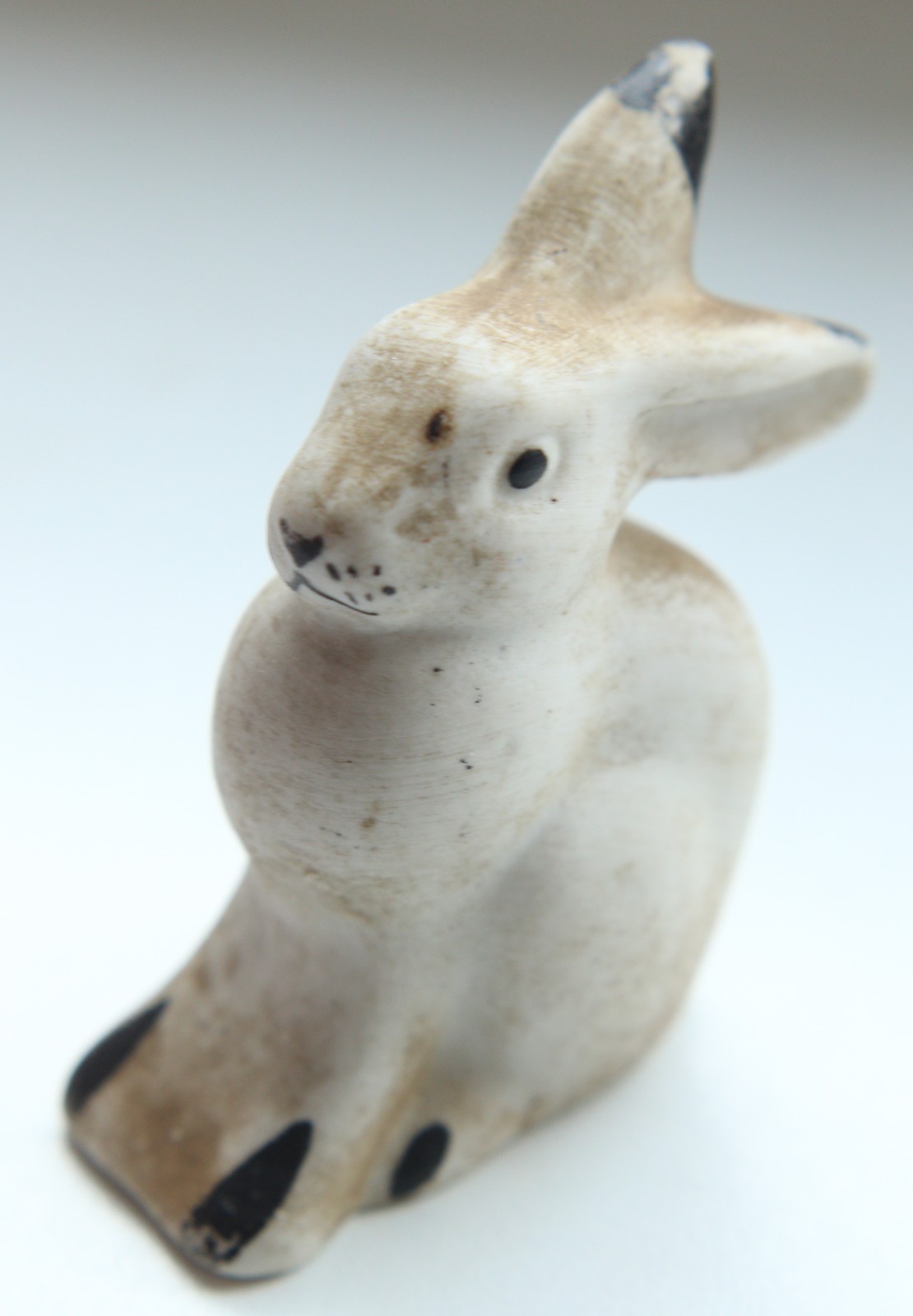 Antique Latvia PFF Rīga Porcelain Bisque Figurine Animal Rabbit Collectibles