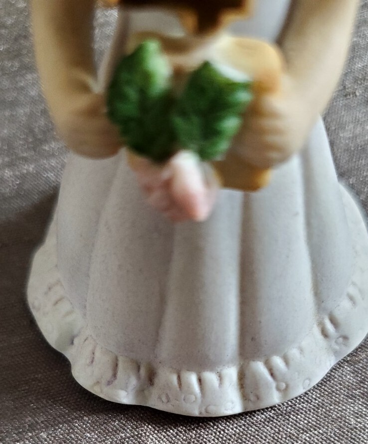 Vintage Enesco Brunette Growing Up Girl Birthday Girl Age 4 Figurine 1982