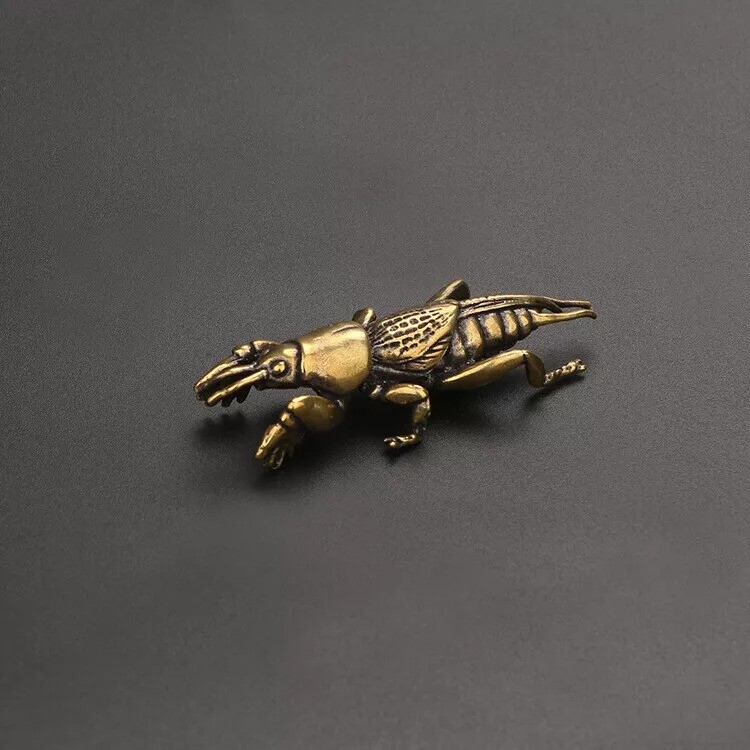 Brass Mole Cricket Figurine Small Statue Home Ornament Figurines Animal Toy