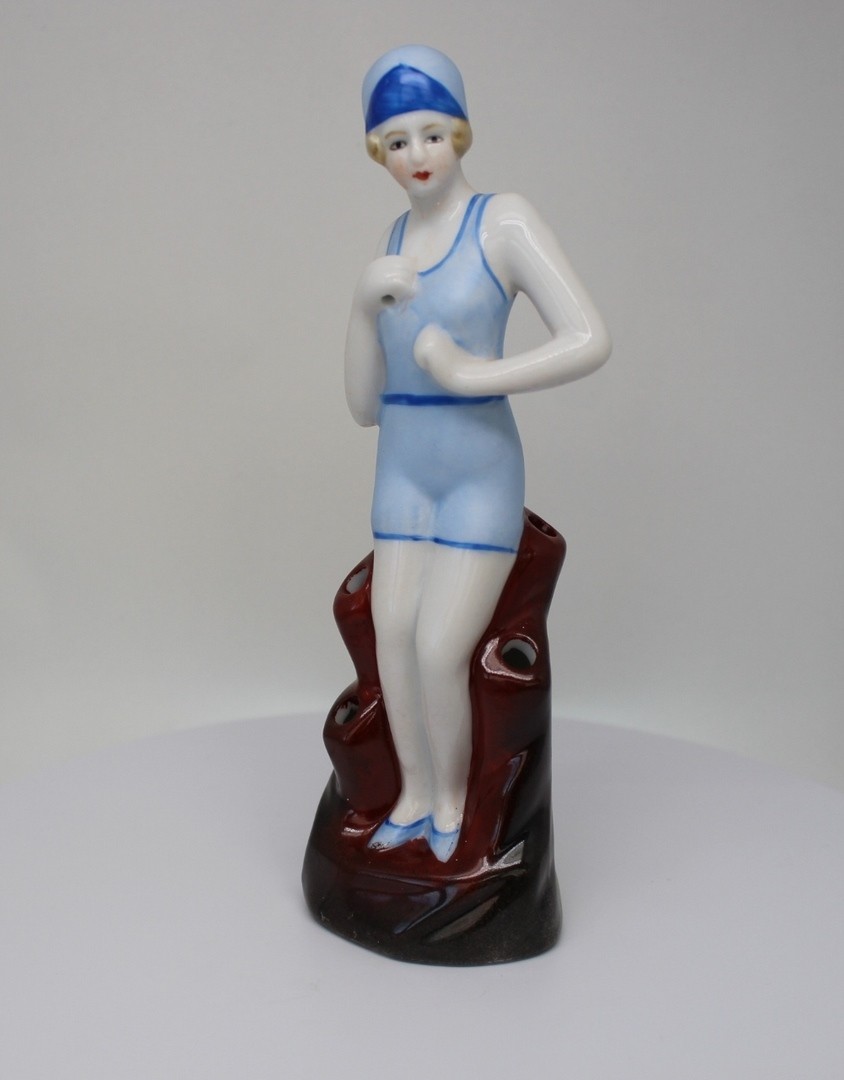 Flower Picks Vase Figure Swimmer Pin-up Sexy Art Deco Style Art Nouvea Style