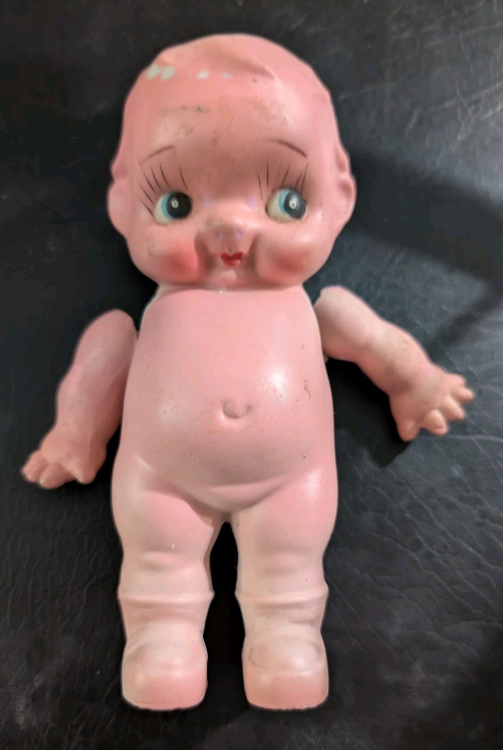 RARE Vintage 1930’s Chalkware Kewpie Doll Carnival Figurine Moving Arms Japan 7″